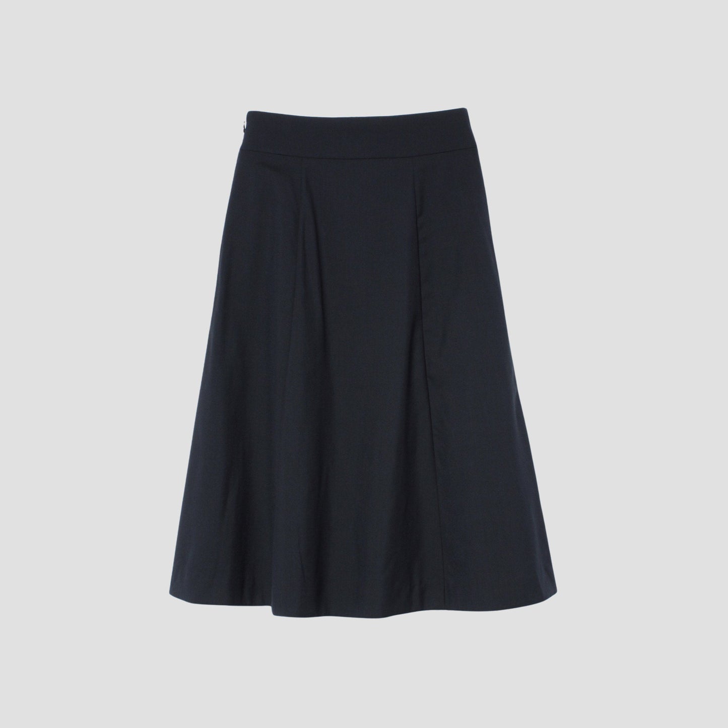 FINE WOOL POPLIN SKIRT