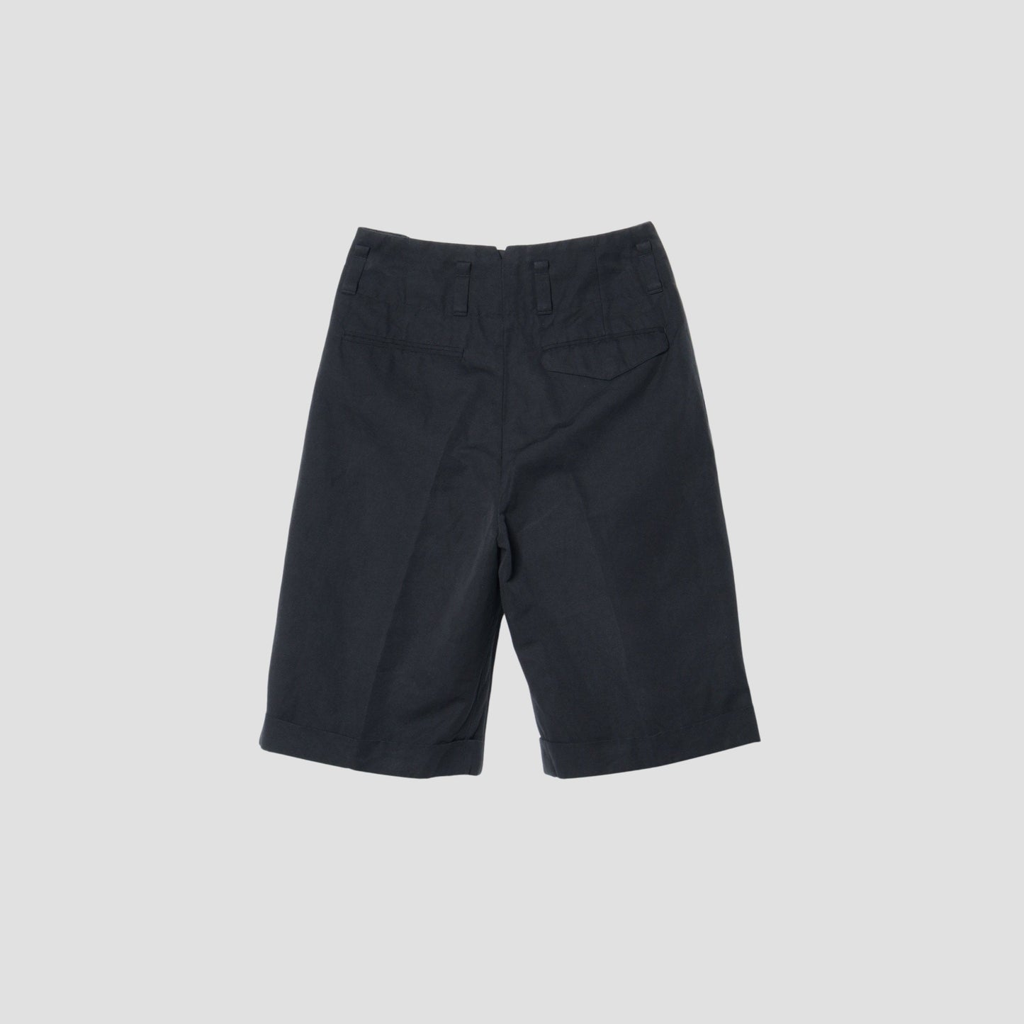 COTTON LINEN CANVAS TROUSERS