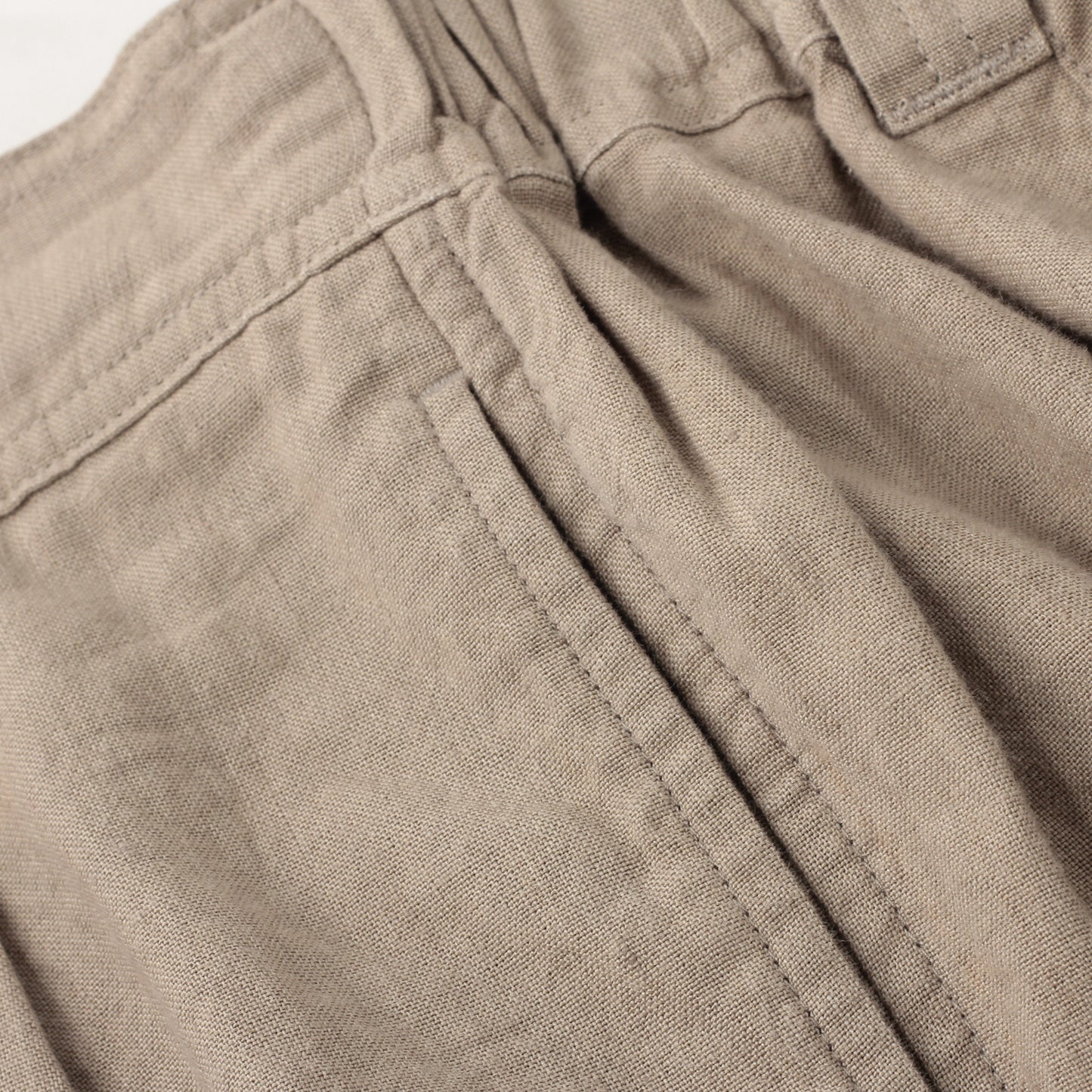 FADED LINEN COTTON PLAINWEAVE TROUSERS