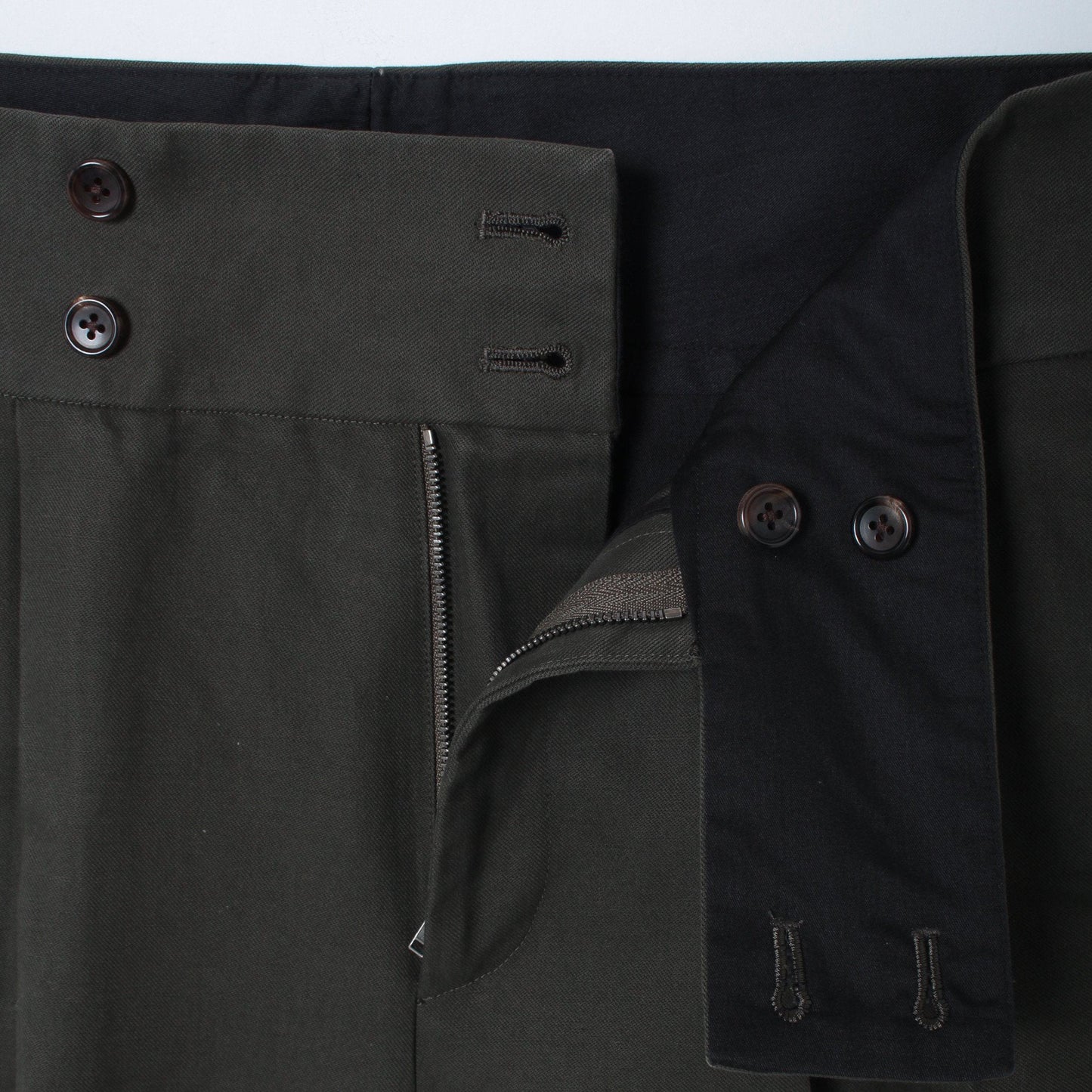 BRUSHED COTTON LINEN TROUSERS