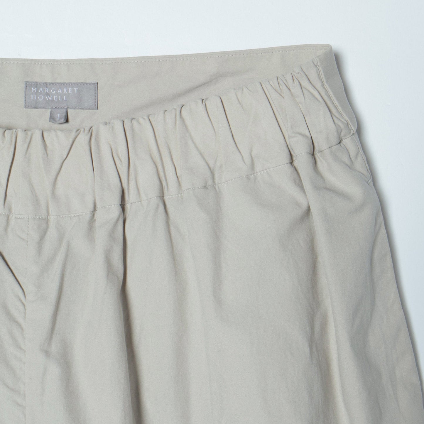 WASHED COTTON POPLIN TROUSERS
