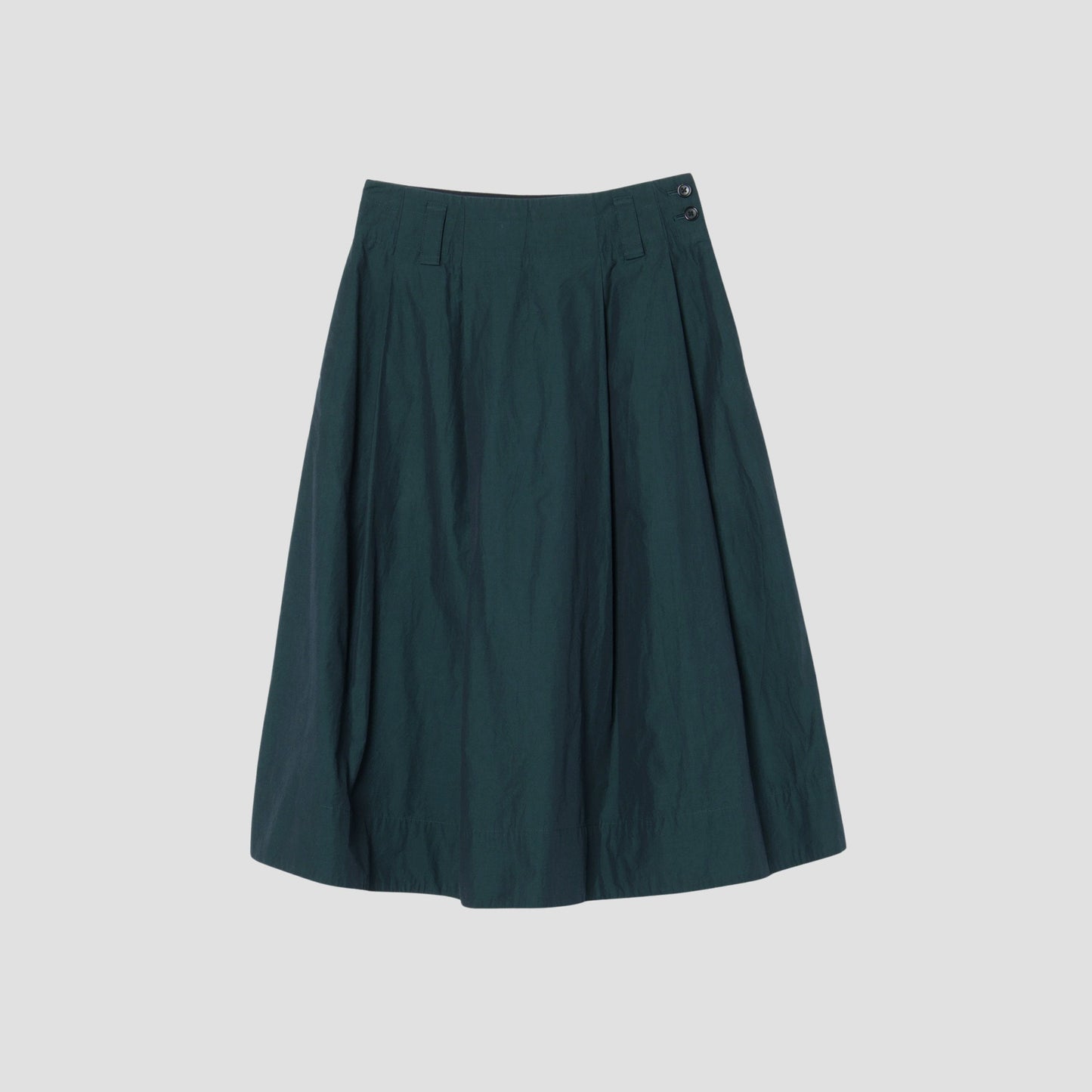 YARN DYED COTTON POPLIN SKIRT