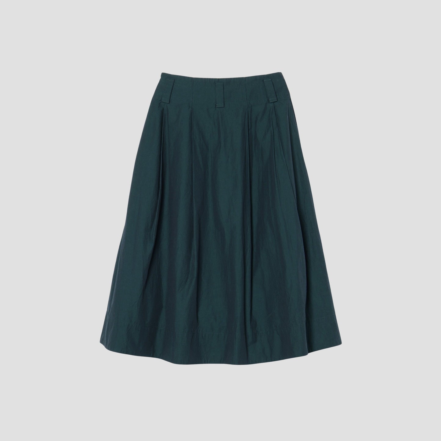 YARN DYED COTTON POPLIN SKIRT