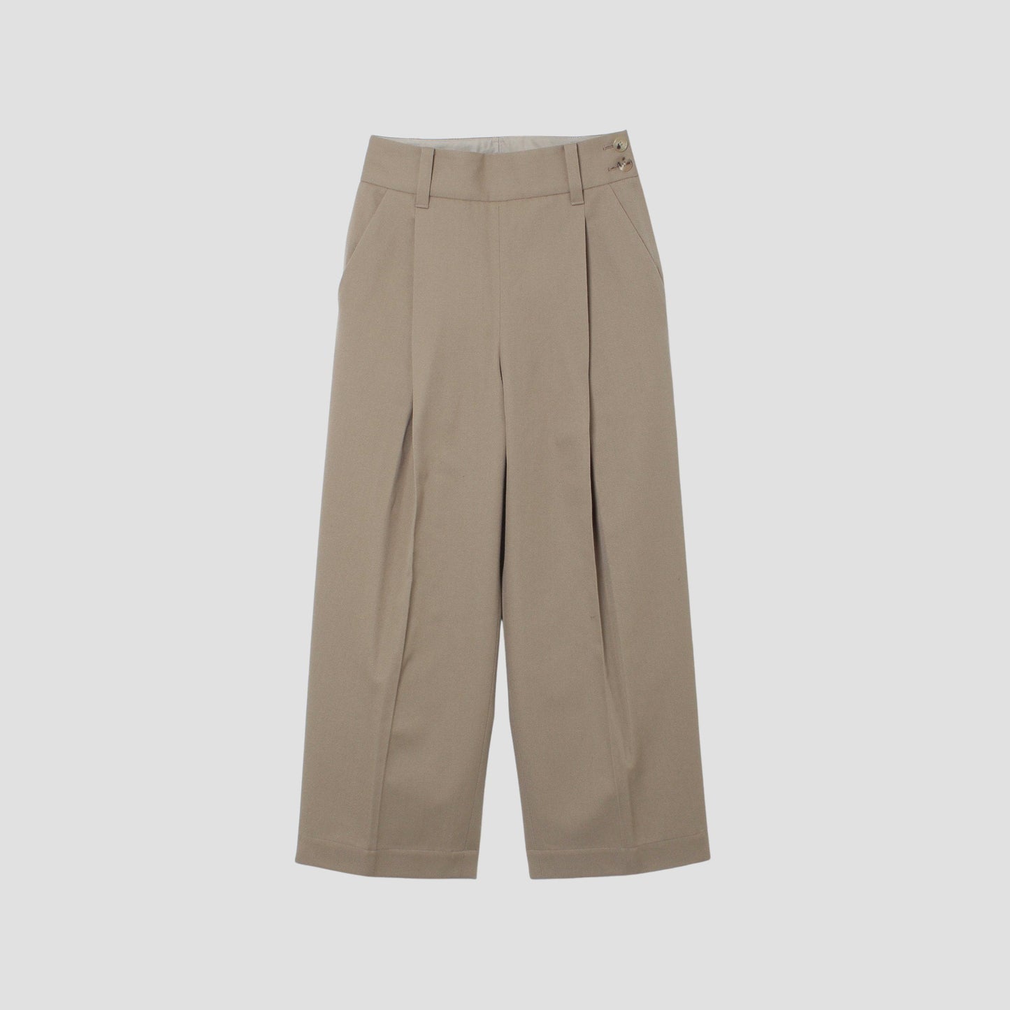 WOOL COTTON SERGE TROUSERS