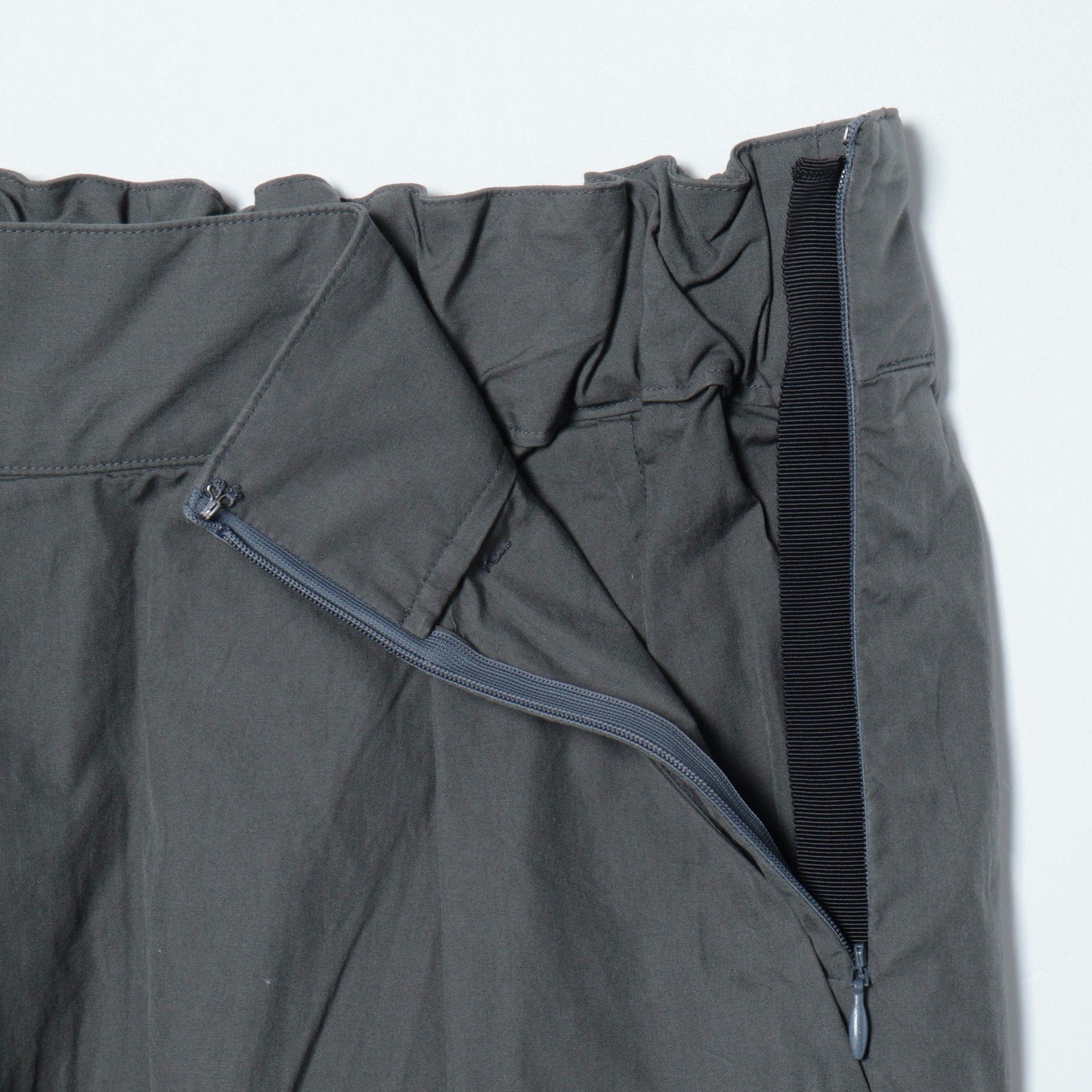 WASHED COTTON POPLIN TROUSERS