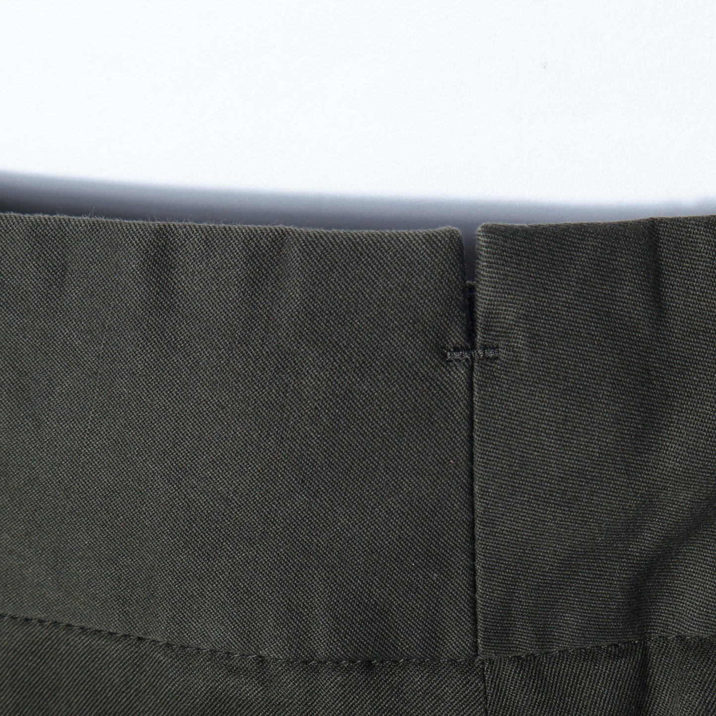 DENSE FINE COTTON TWILL TROUSERS