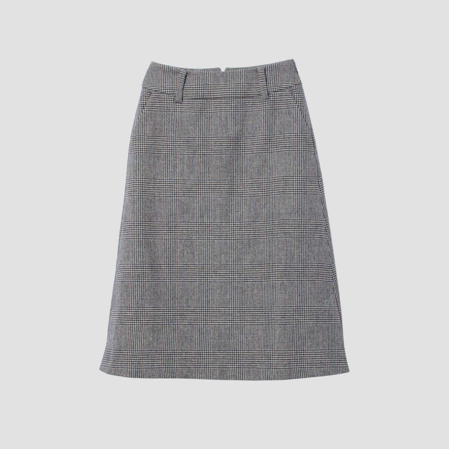 MULTI CHECK WOOL SKIRT