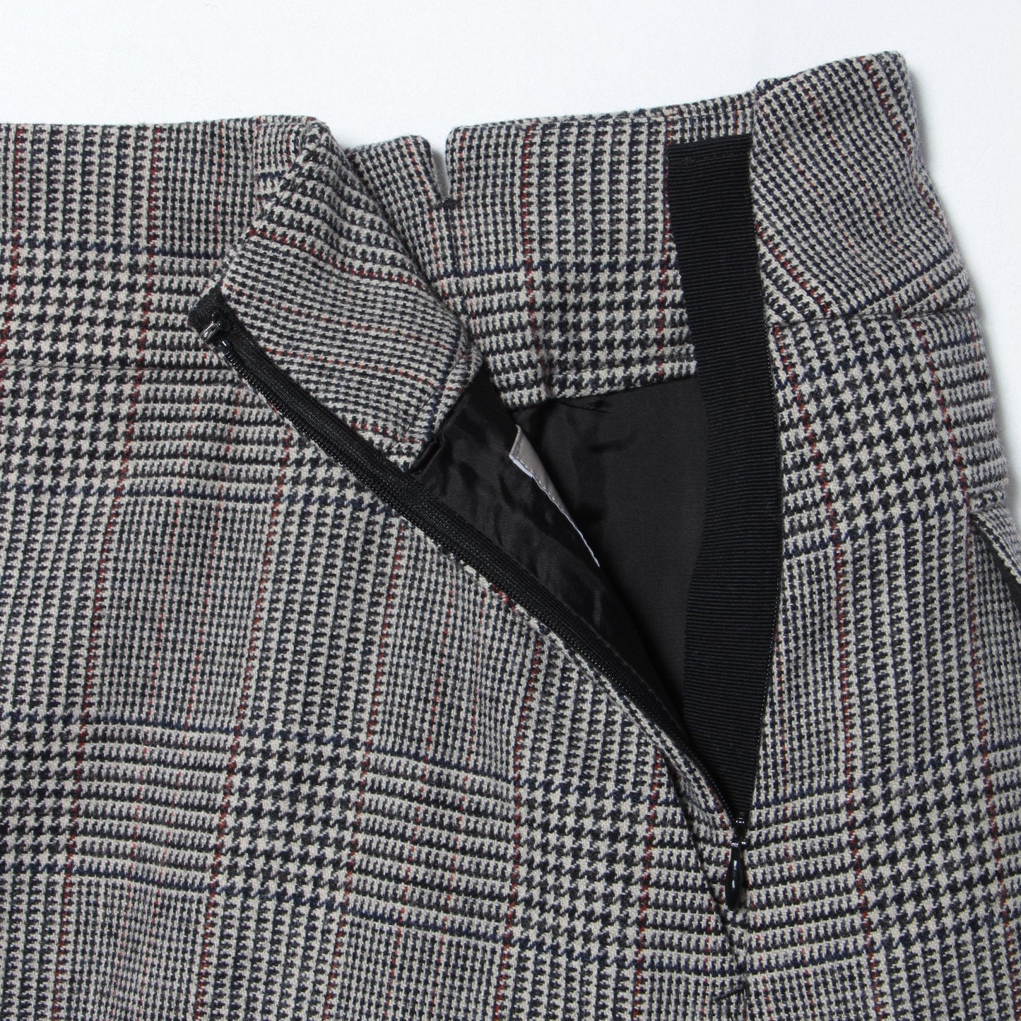 MULTI CHECK WOOL SKIRT