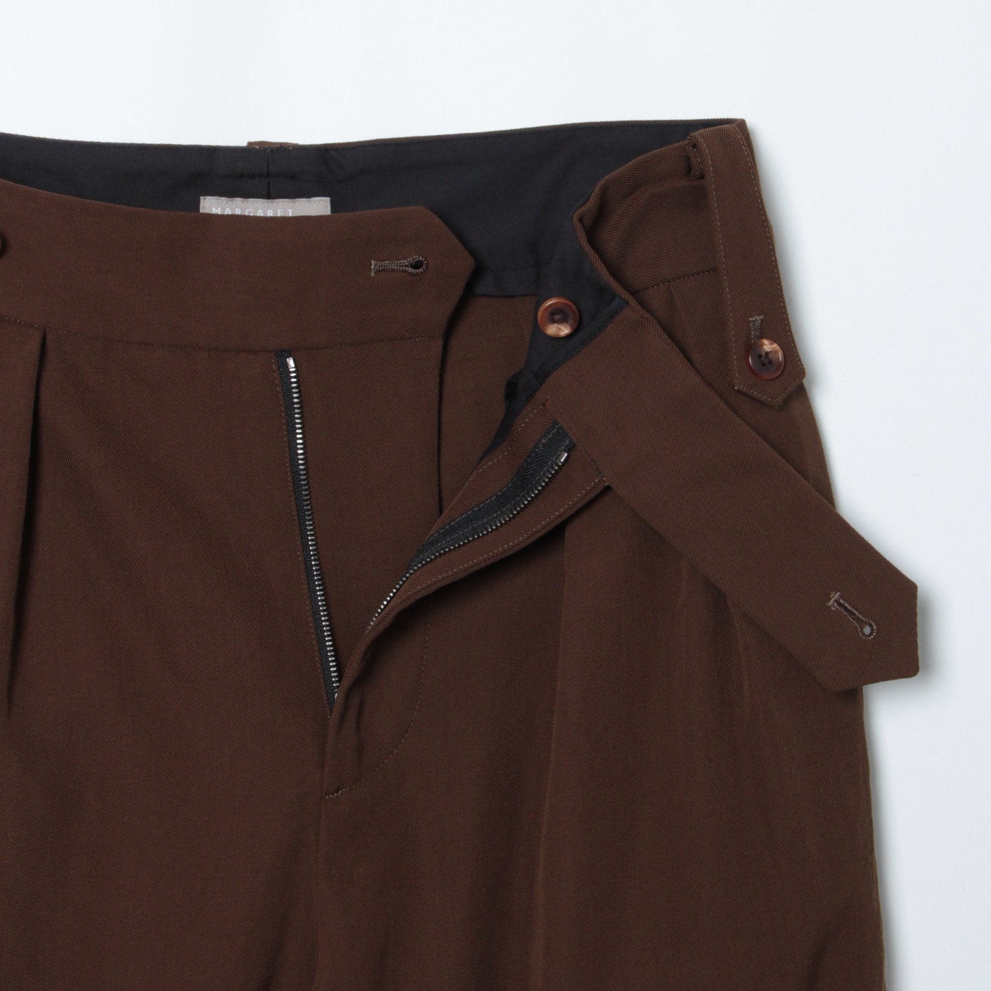 DRY WOOL TWILL TROUSERS
