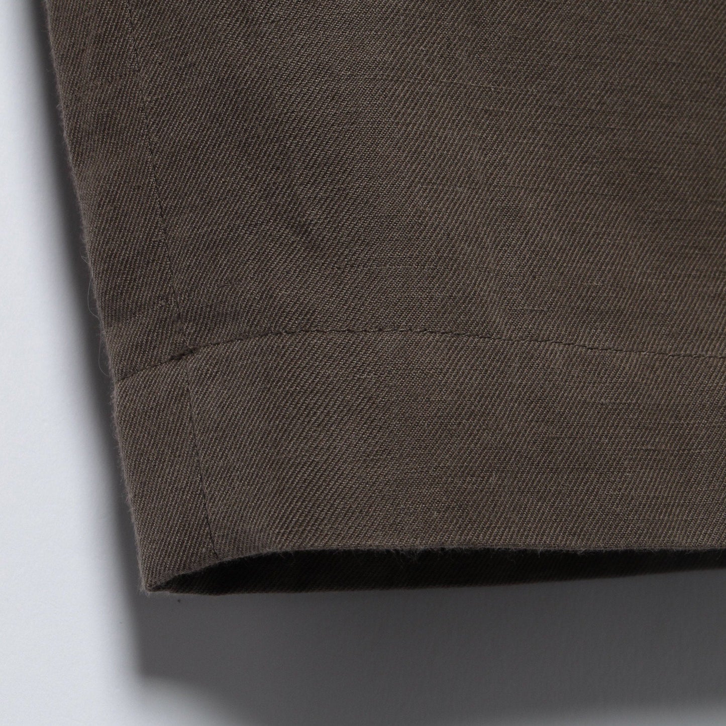 HIGH TWIST LINEN COTTON TWILL TROUSERS
