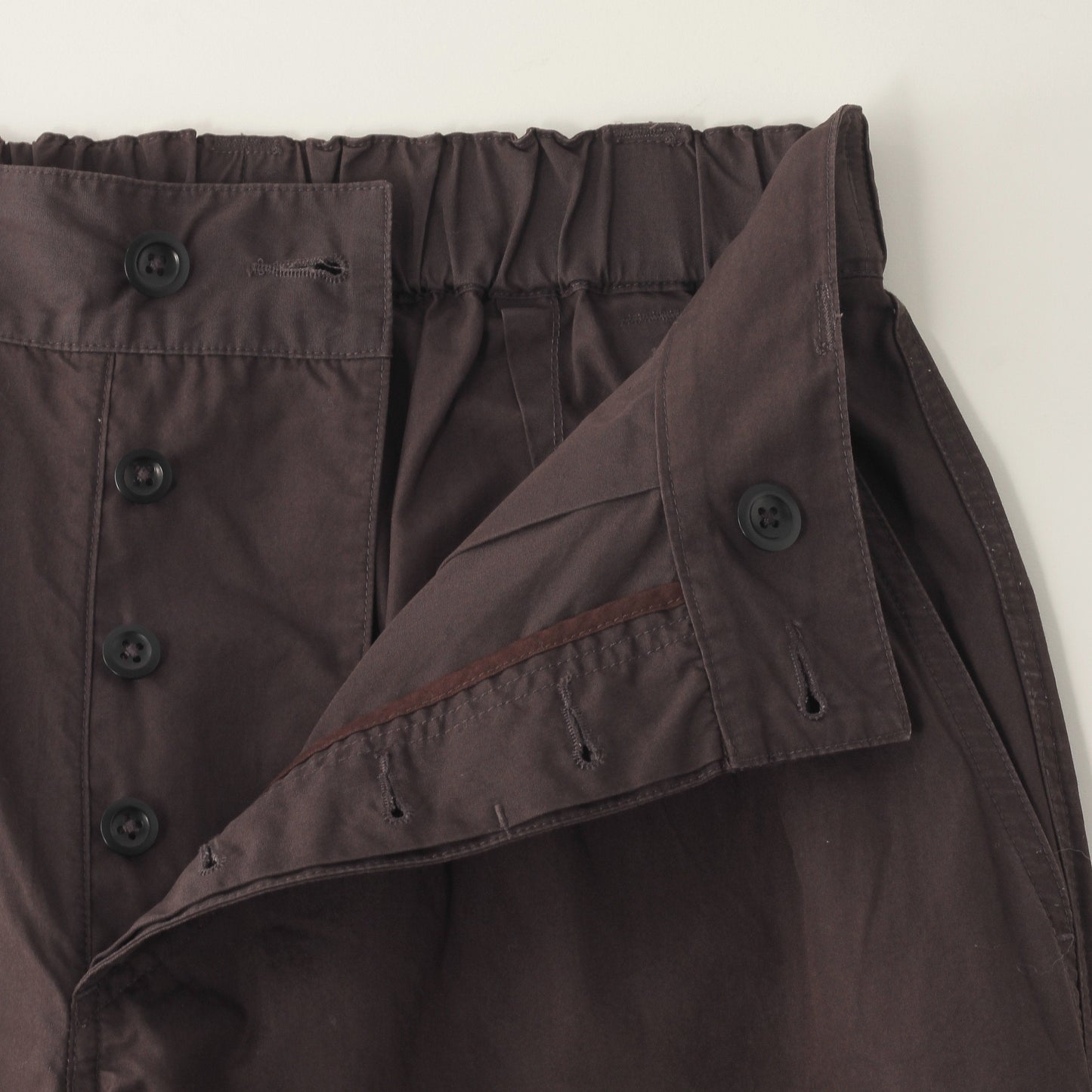 FINE COMPACT COTTON POPLIN TROUSERS