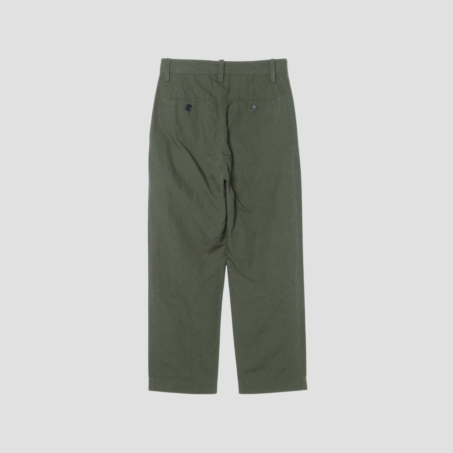 PLAIN WEAVE COTTON LINEN TROUSERS