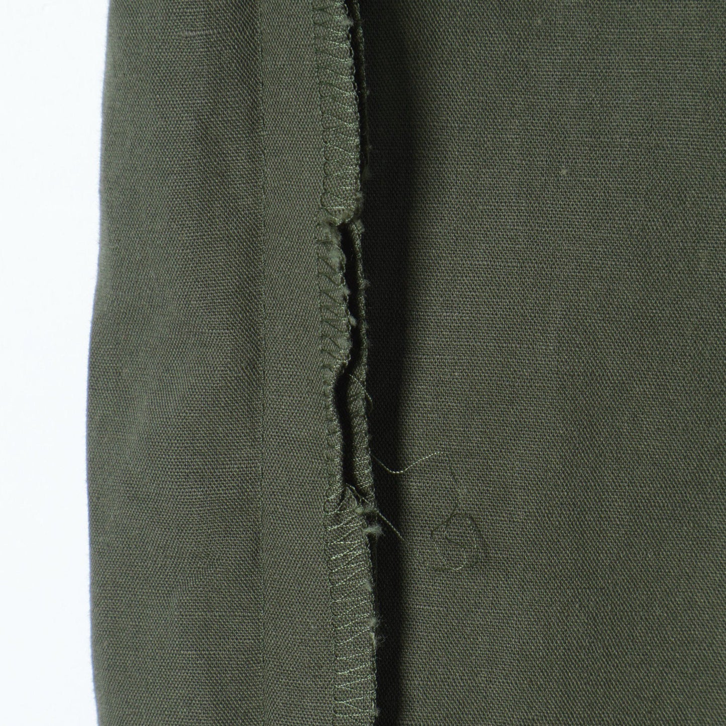 PLAIN WEAVE COTTON LINEN TROUSERS