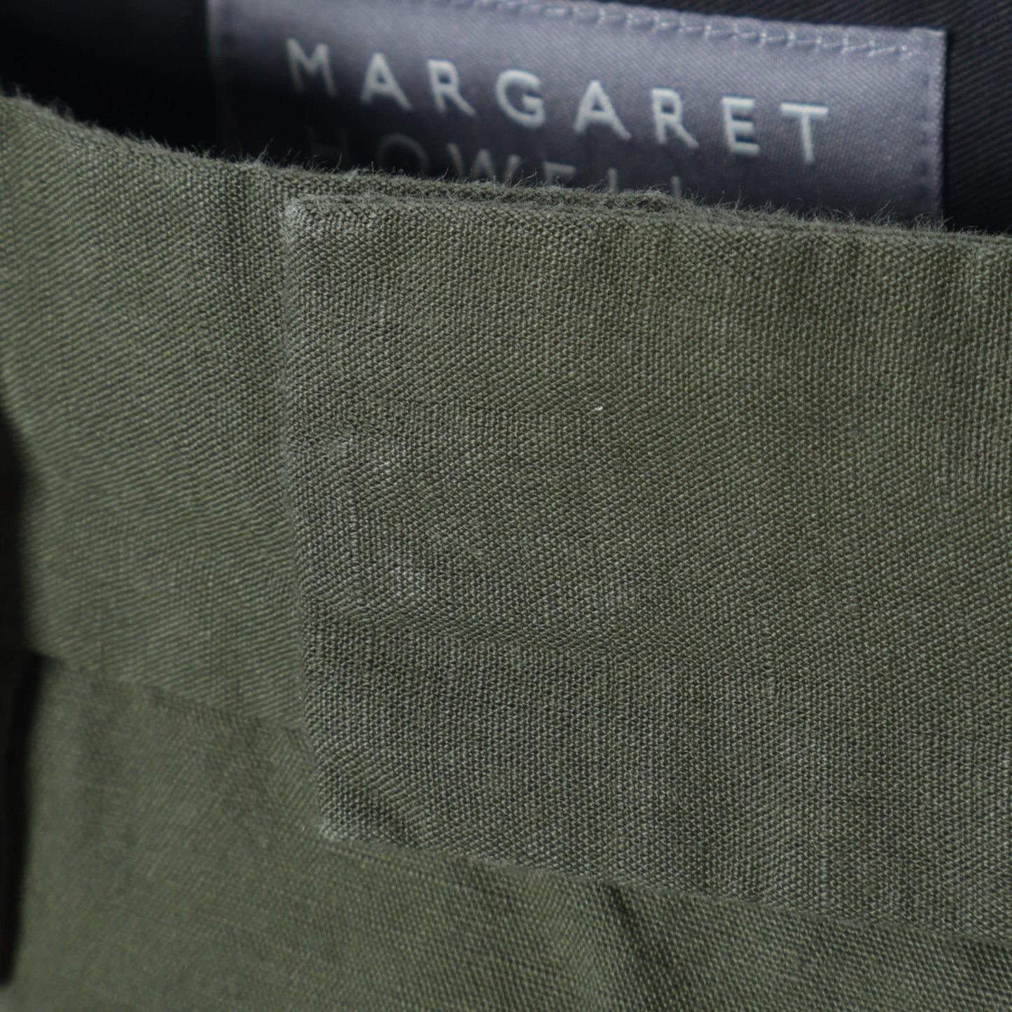 PLAIN WEAVE COTTON LINEN TROUSERS