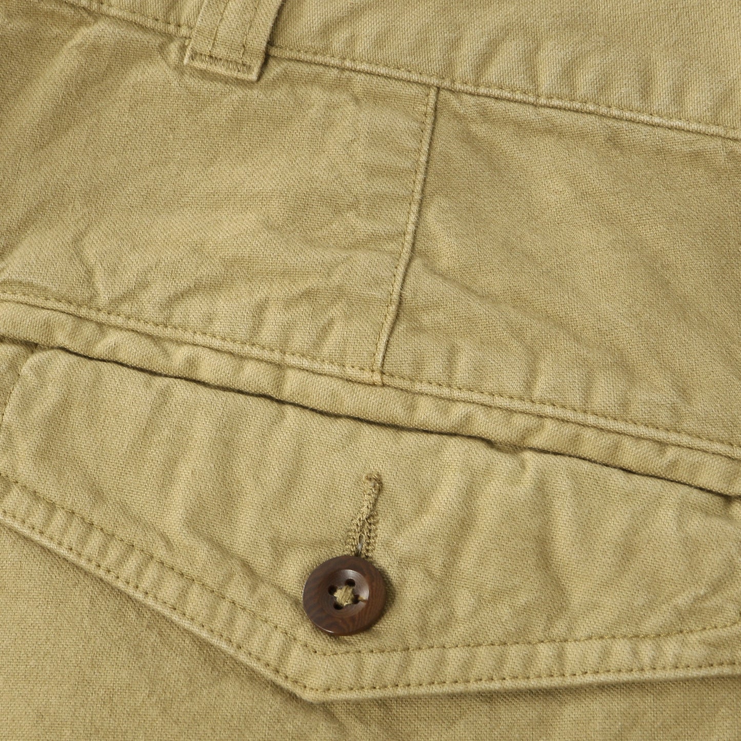 BRUSHED DRY COTTON CANVAS TROUSERS