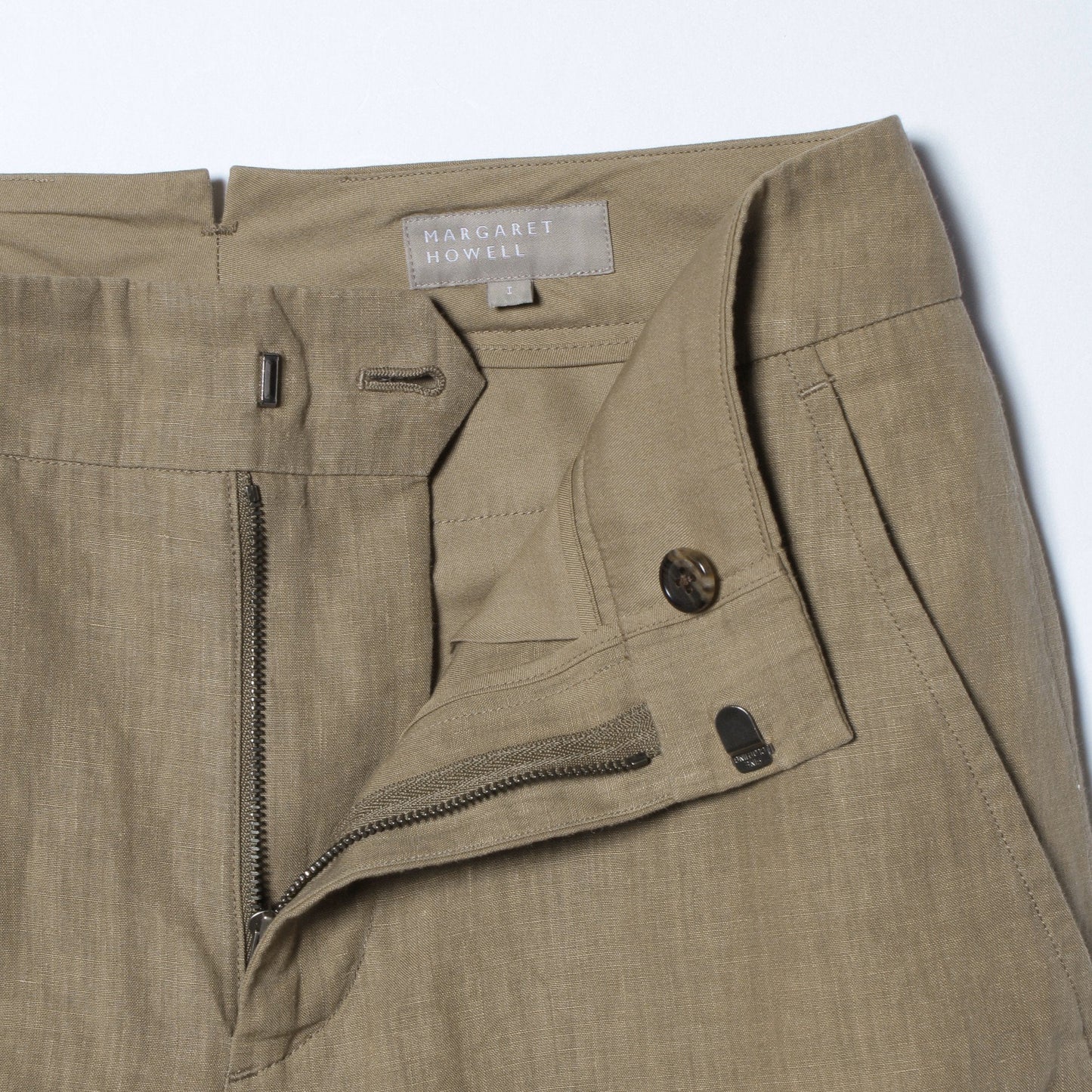 HIGH DENSE LINEN TROUSERS