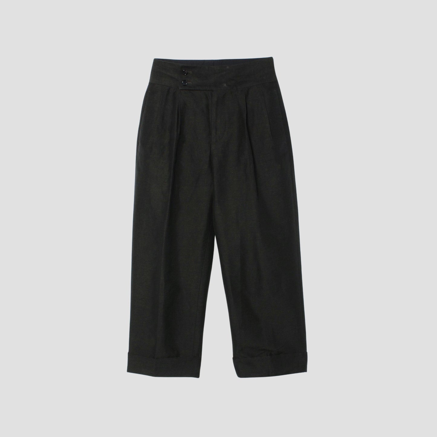 WASHED LINEN COTTON TROUSERS