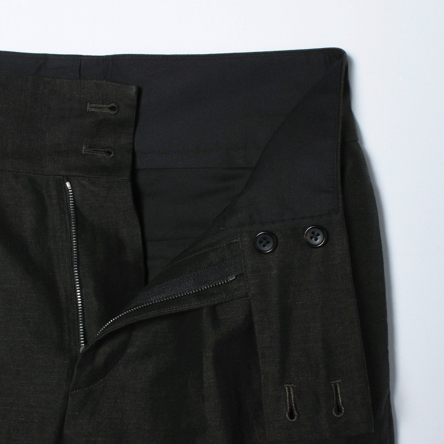 WASHED LINEN COTTON TROUSERS