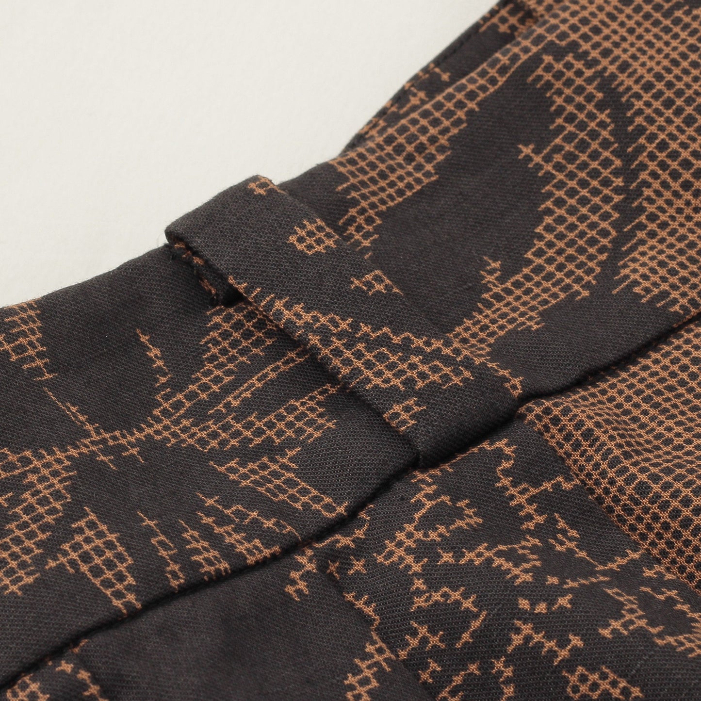 DAMASK COTTON LINEN TWILL SKIRT