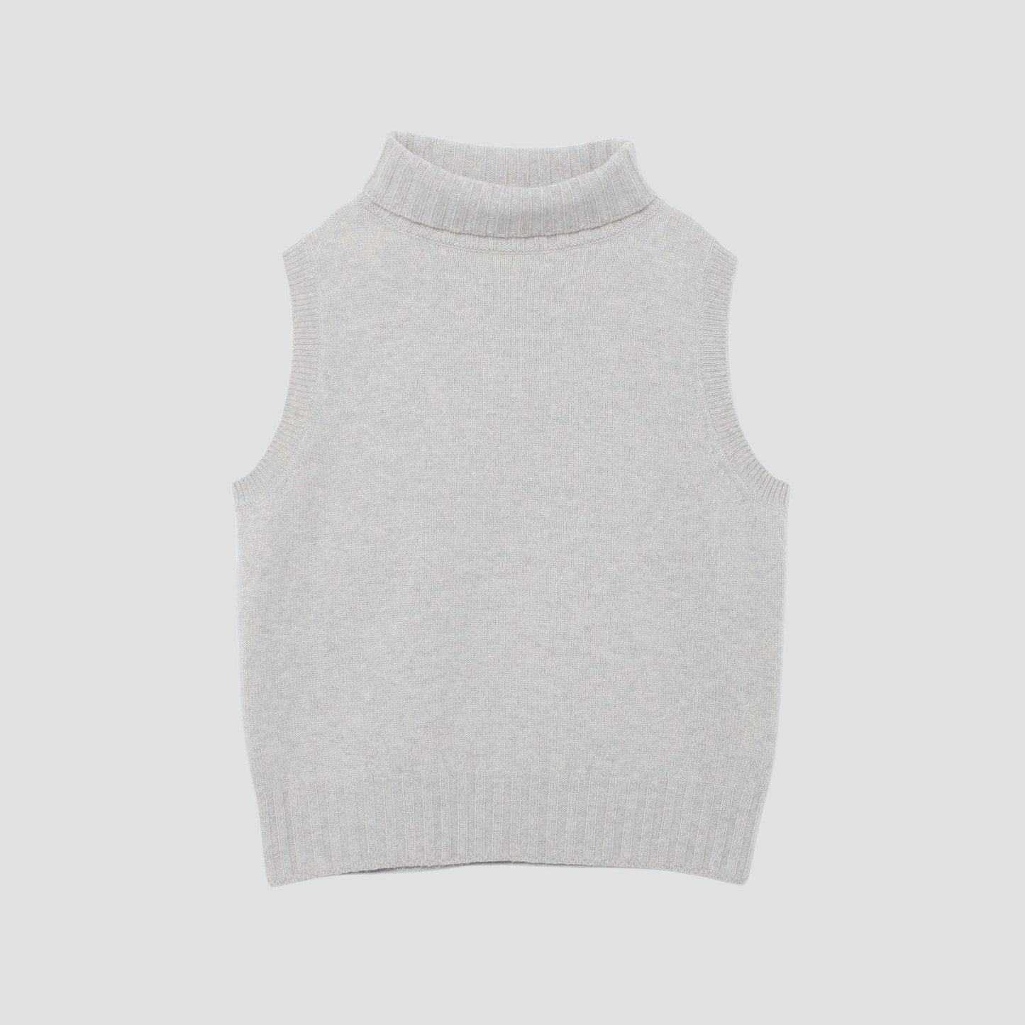 SLEEVELESS TURTLE NECK KNIT