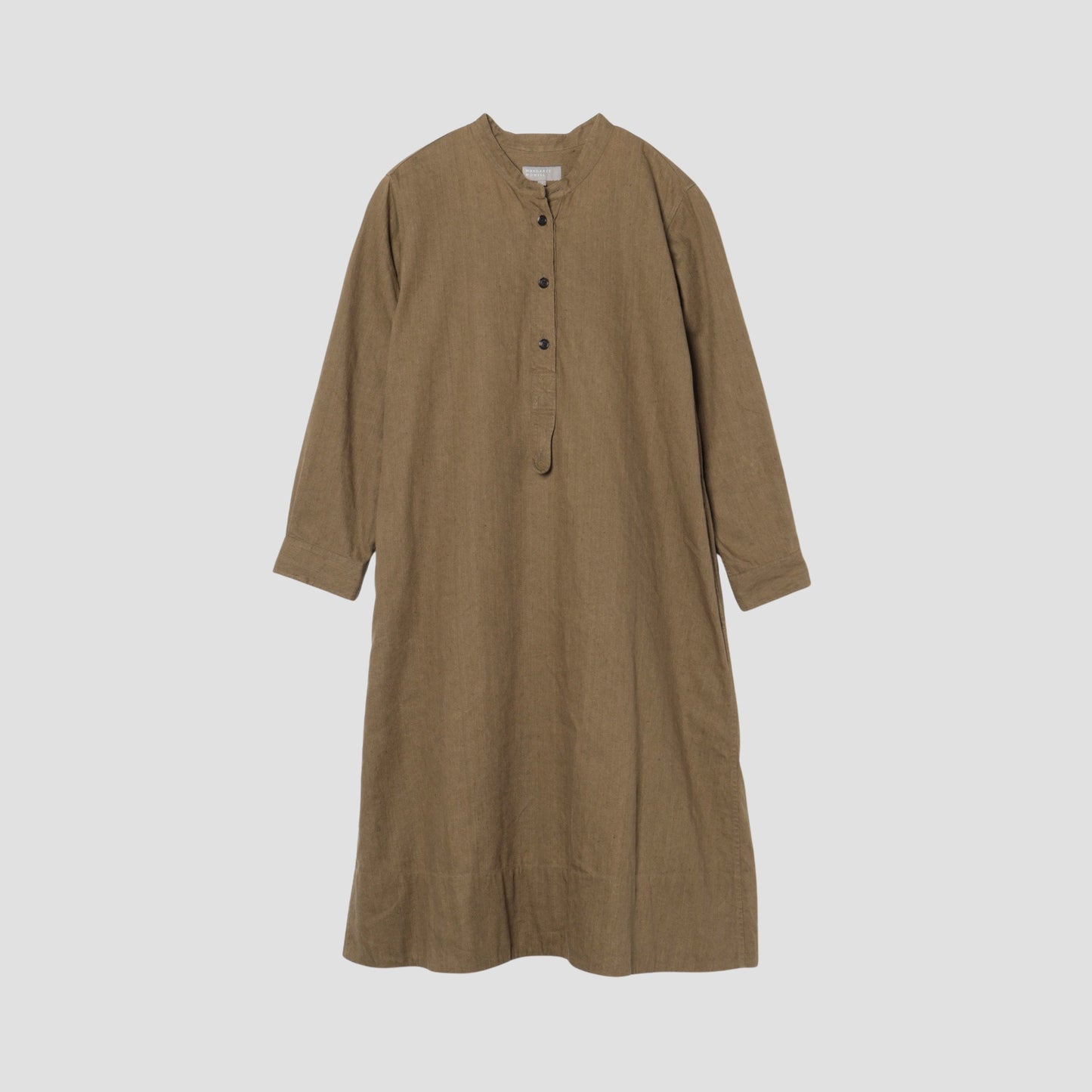 FADED LINEN COTTON TWILL DRESS