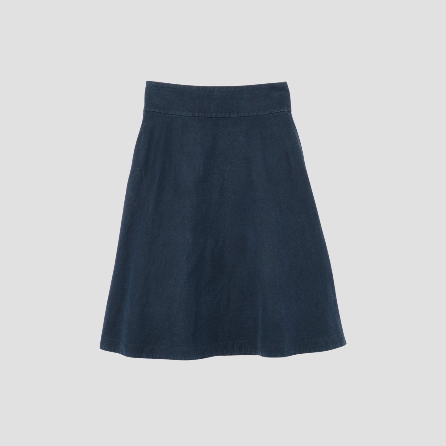 COTTON LINEN TWILL SKIRT