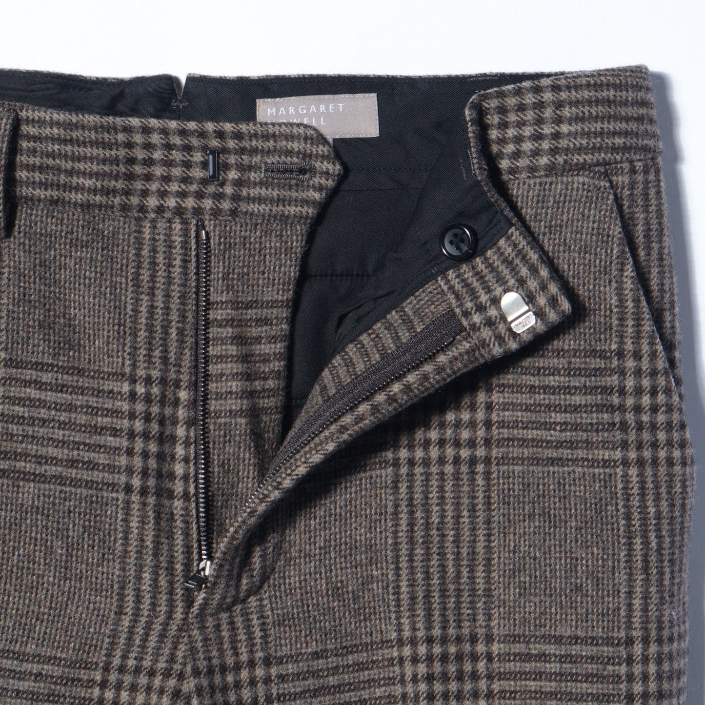 CHECK WOOL TROUSER TROUSERS