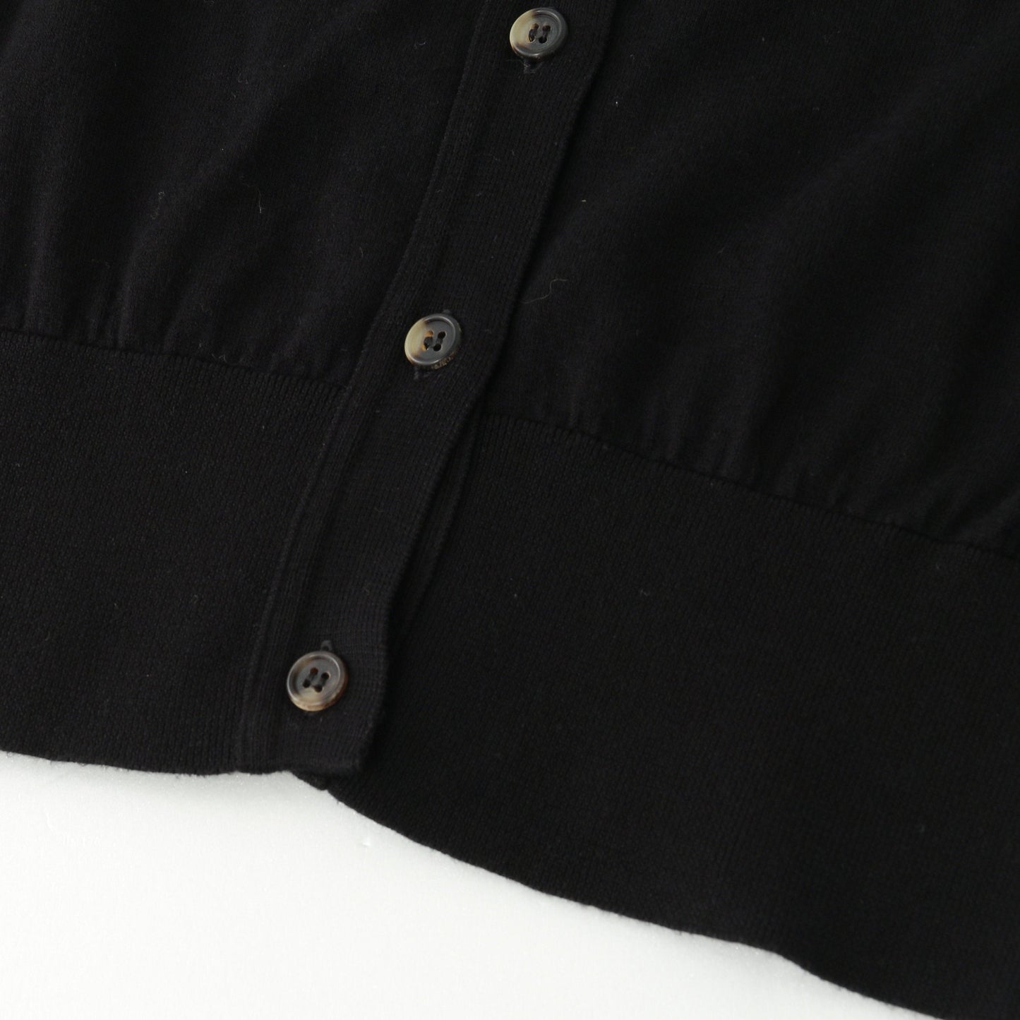 SEA ISLAND COTTON HIGH RIB CARDIGAN KNIT