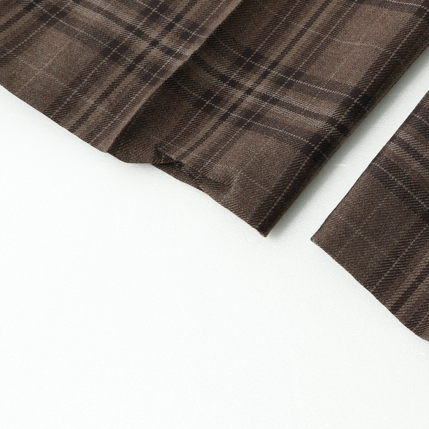 TONAL CHECK WOOL TROUSERS