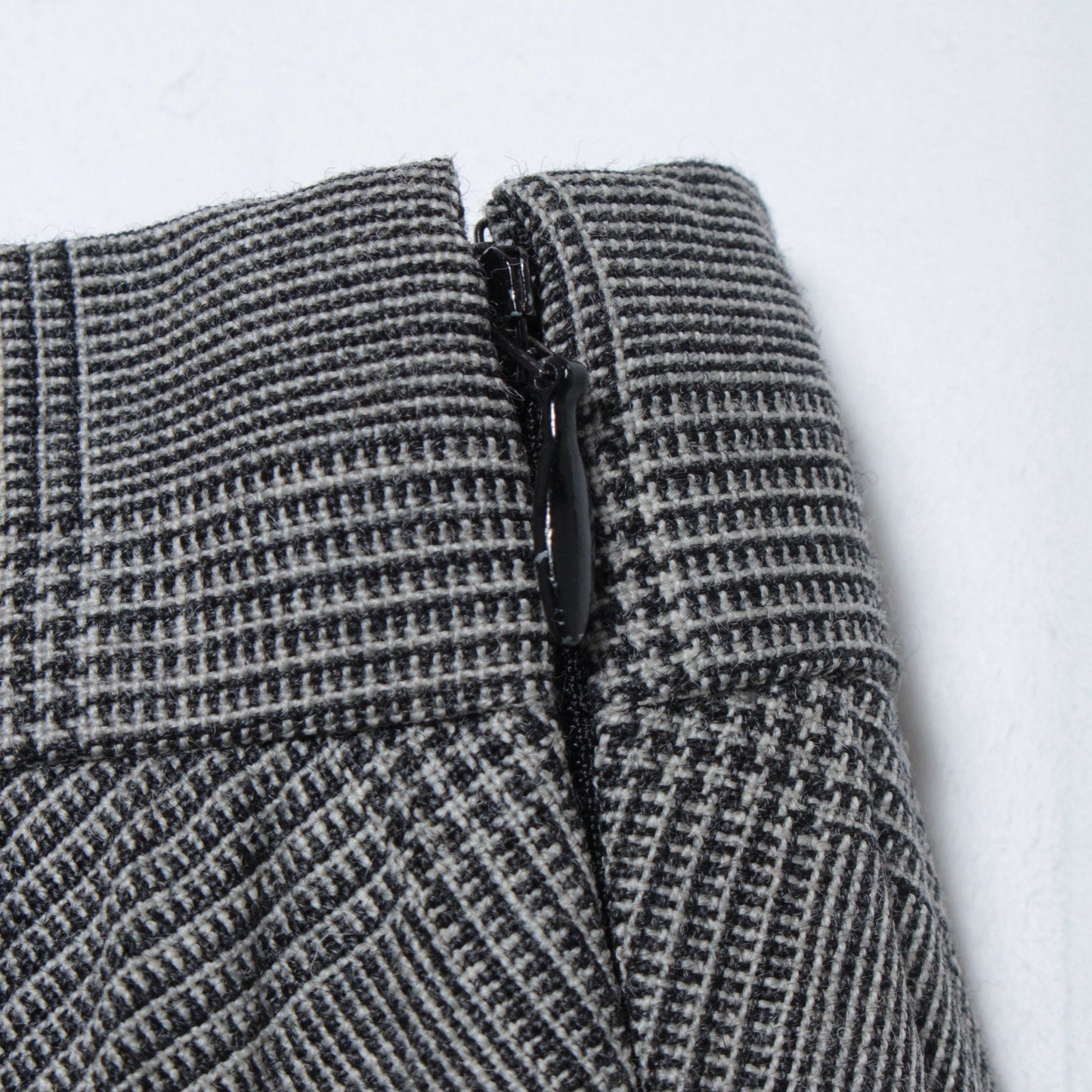 POW CHECK WOOL SKIRT