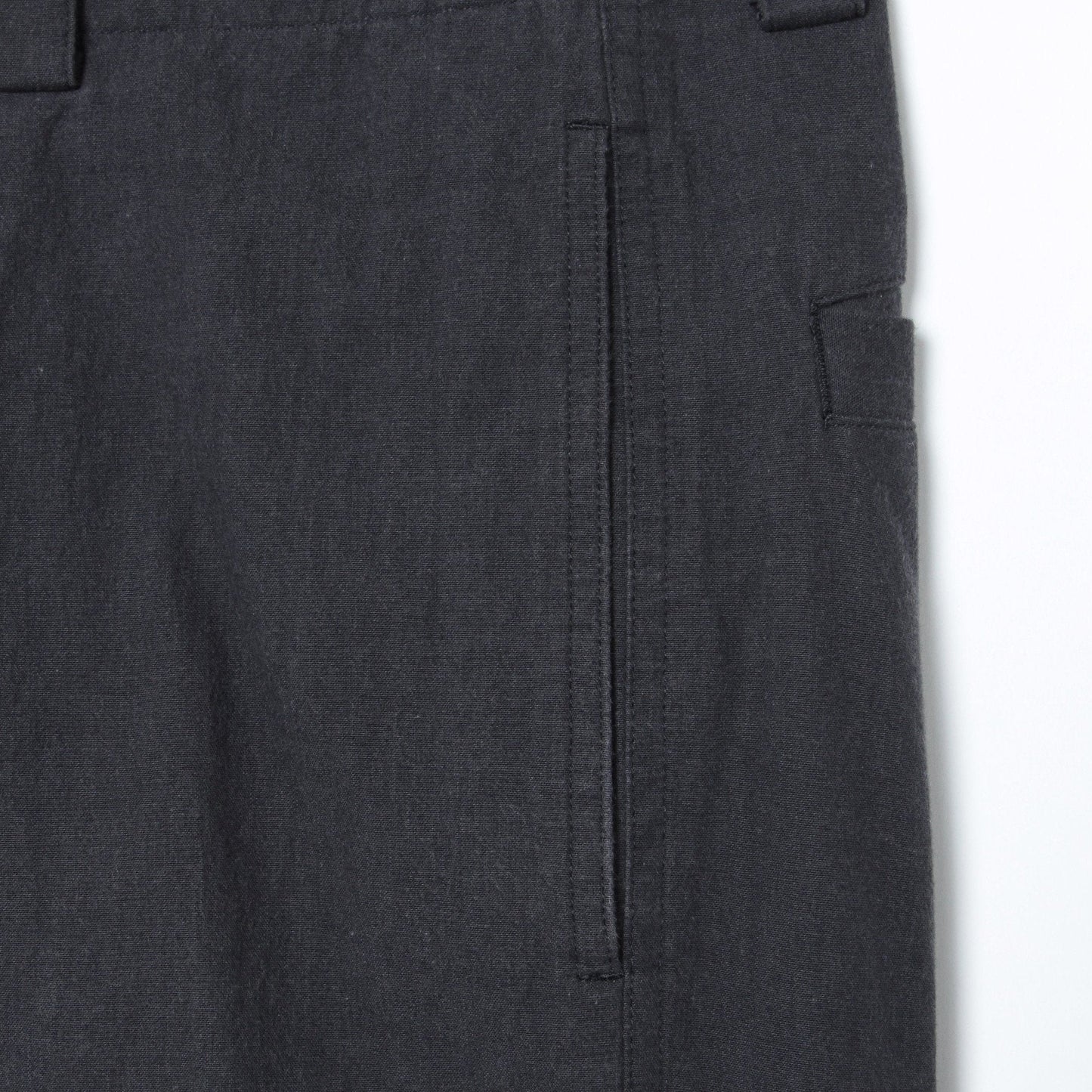 YARN DYE COTTON PLAINWEAVE TROUSERS
