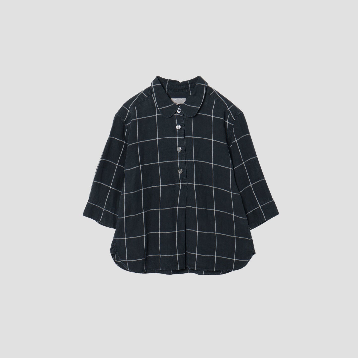 OVERSIZE CHECK LINEN SHIRT