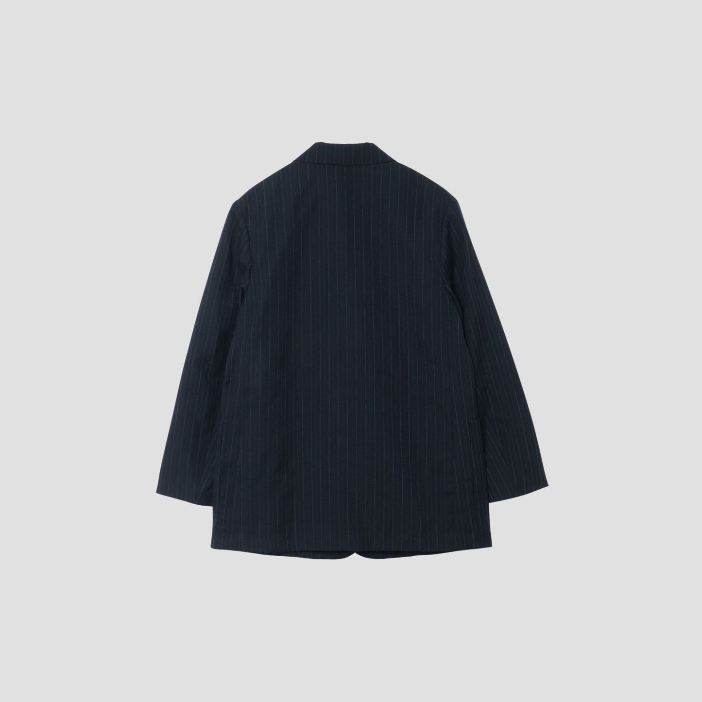 CHALK STRIPE LINEN WOOL JACKET