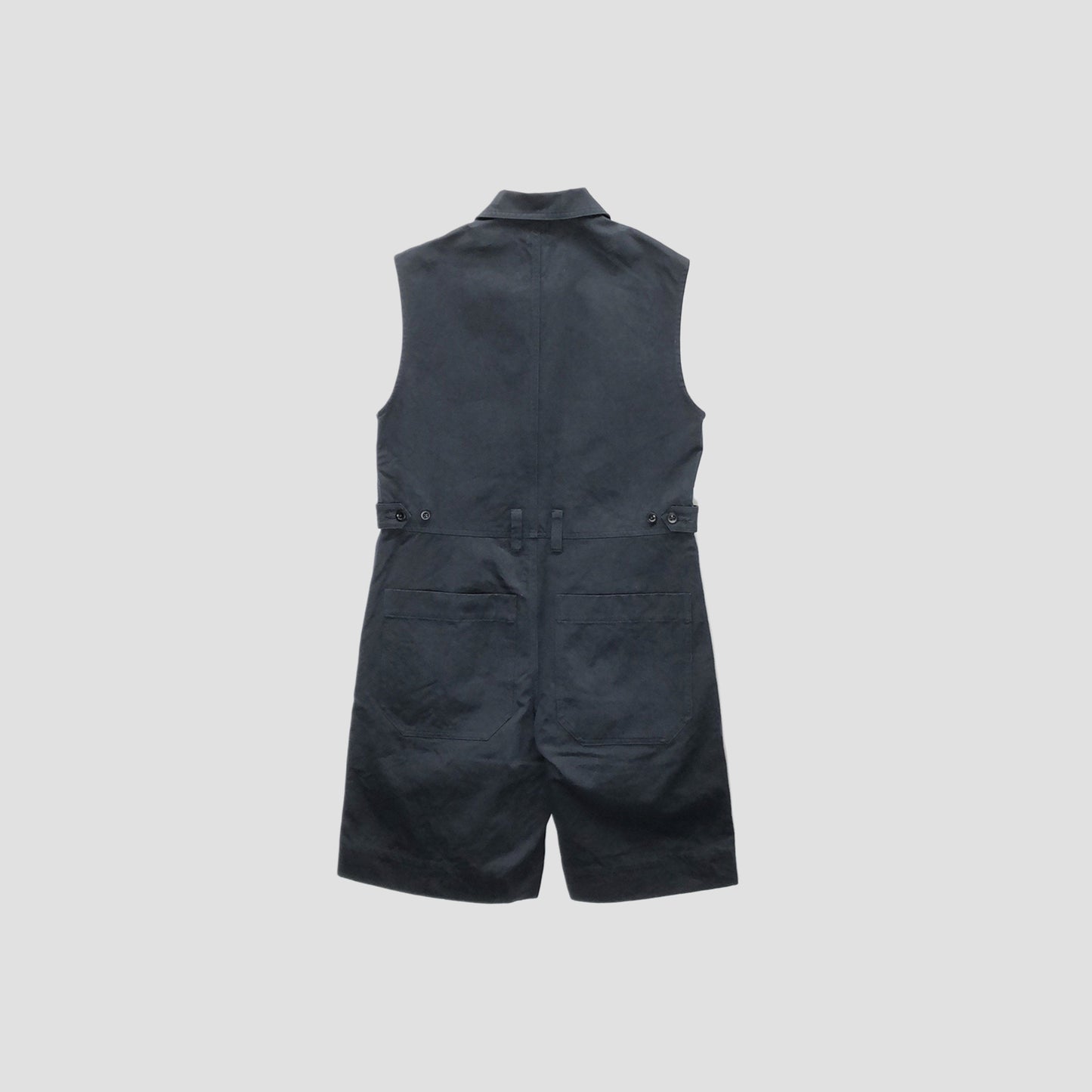 WASHED COMPACT COTTON TROUSERS