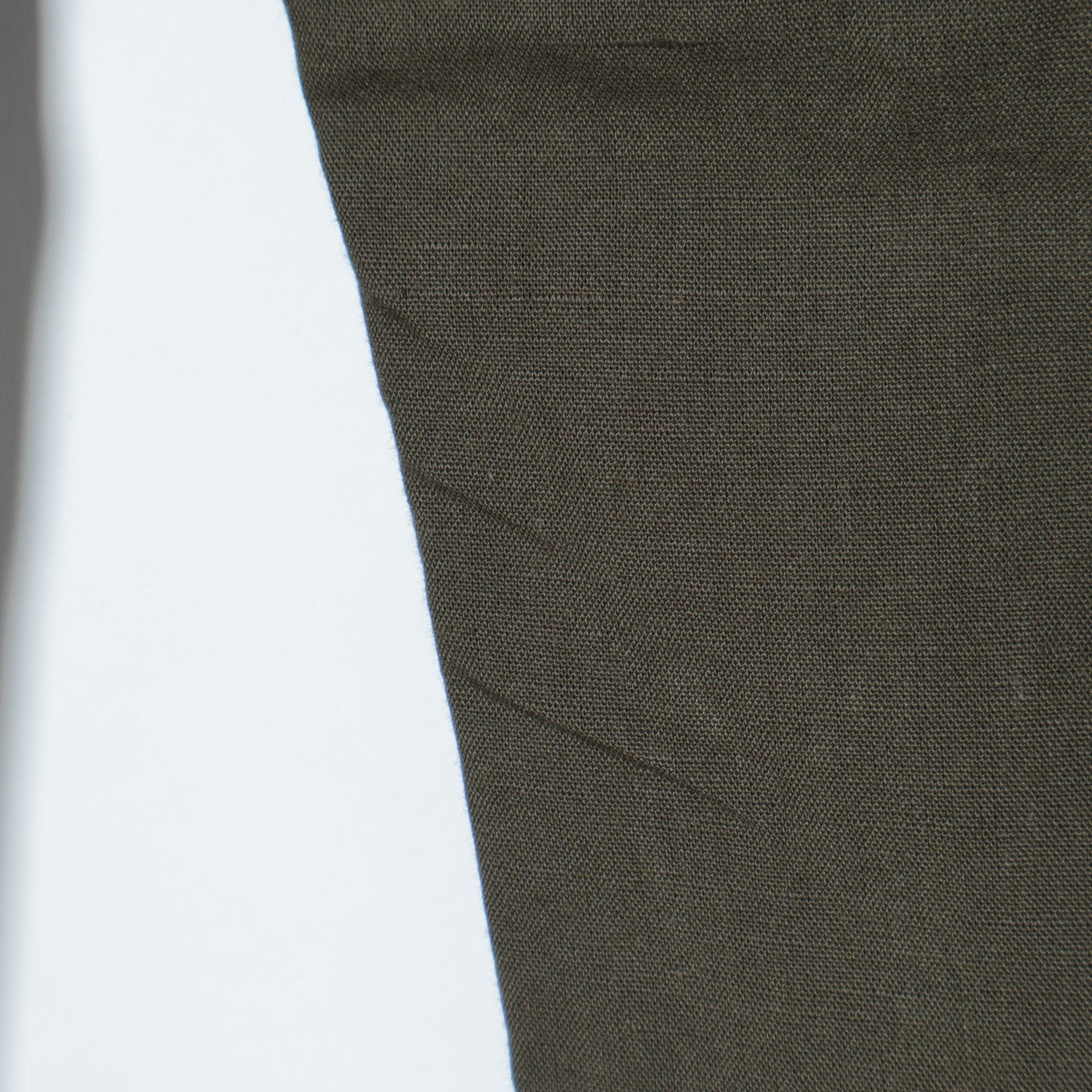 PLAIN WEAVE COTTON LINEN TROUSERS