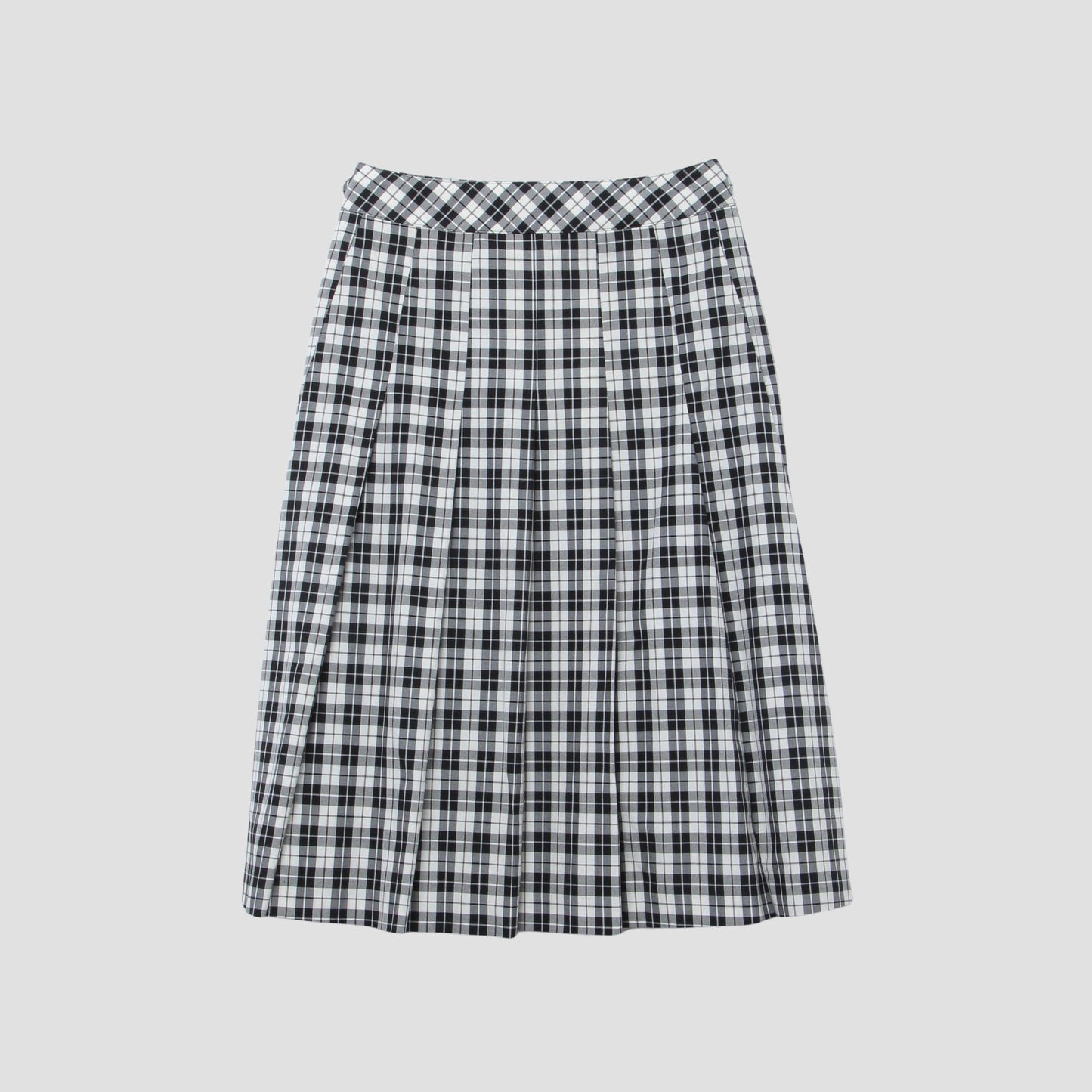 COTTON SILK CHECK SKIRT