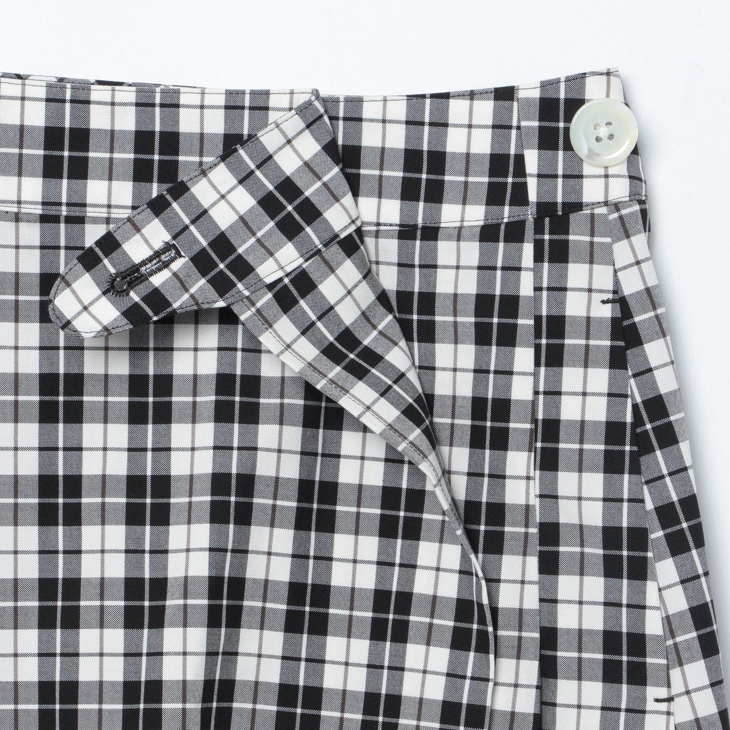 COTTON SILK CHECK SKIRT