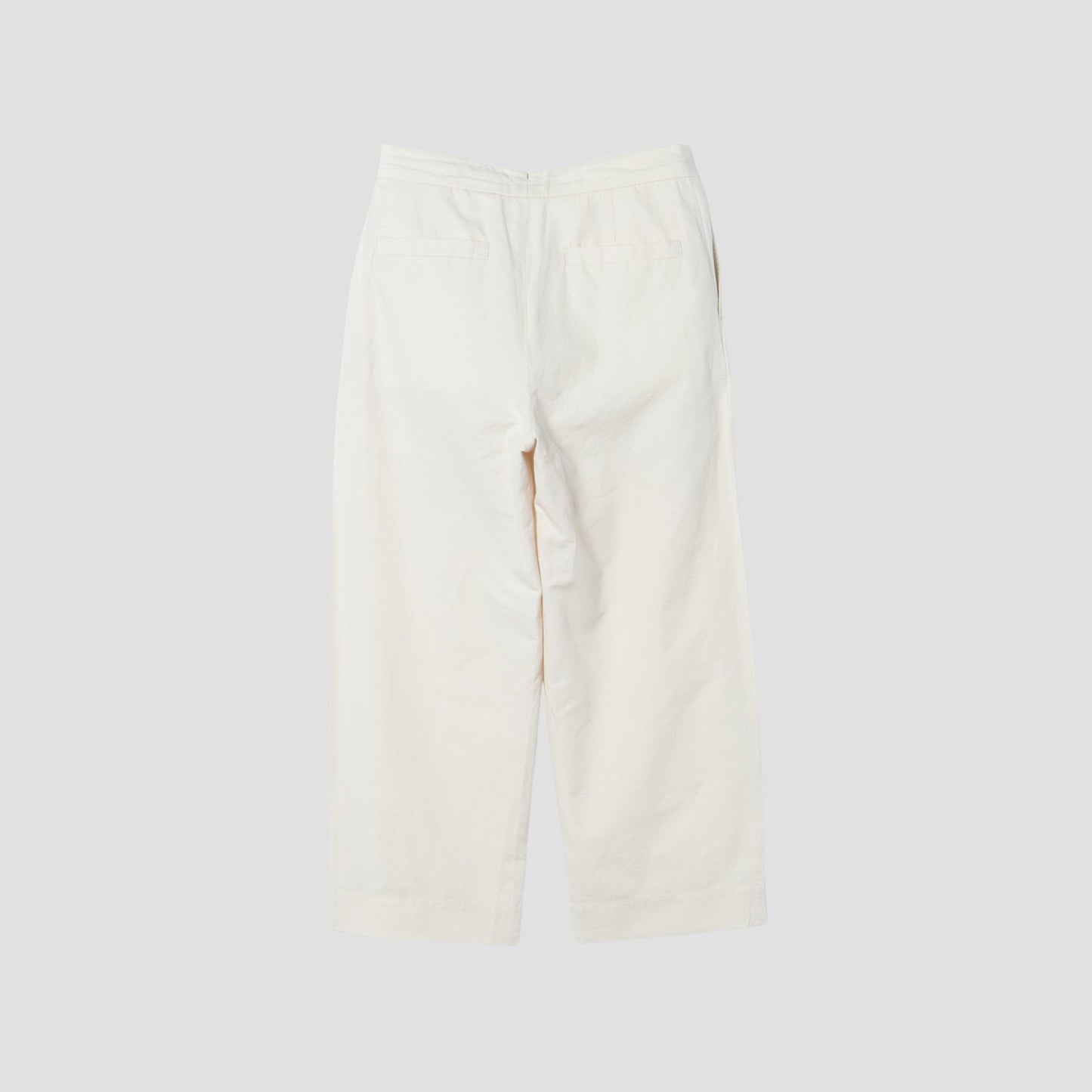 PLAIN WEAVE COTTON LINEN TROUSERS