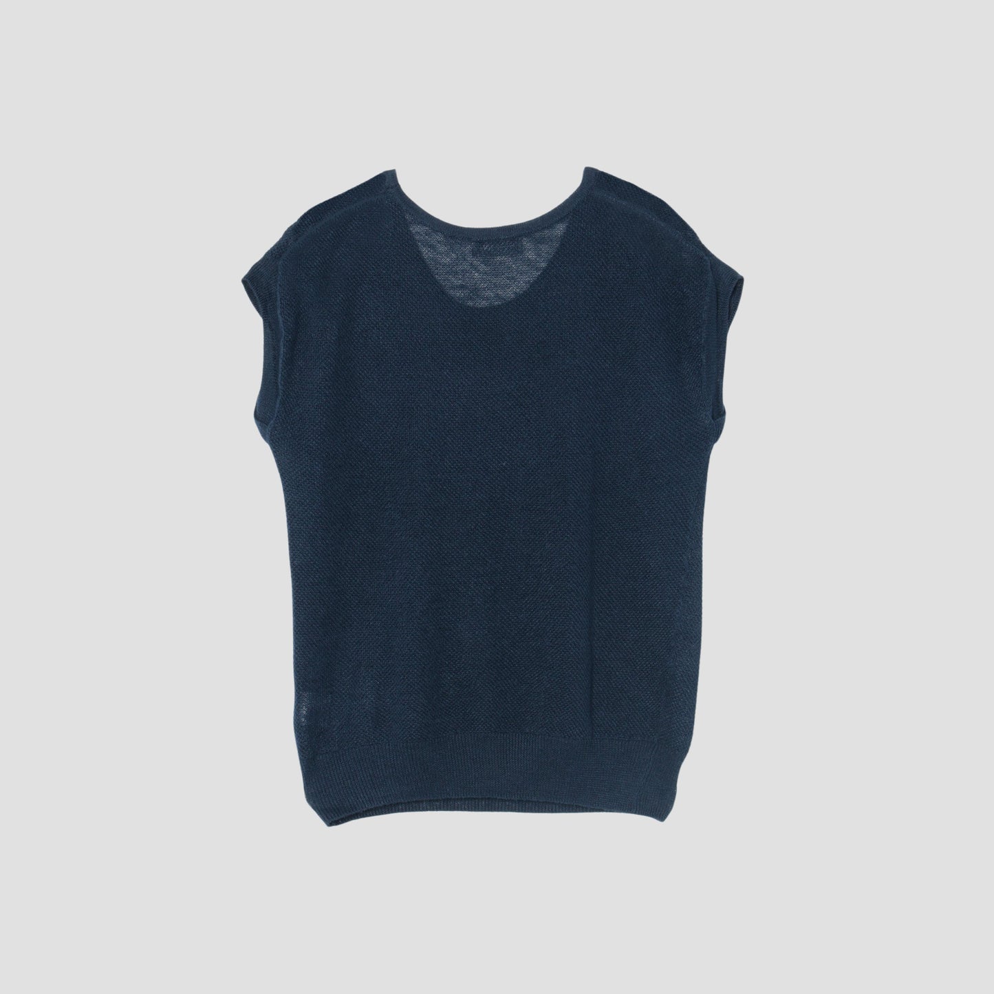 LINEN PIQUE VEST KNIT