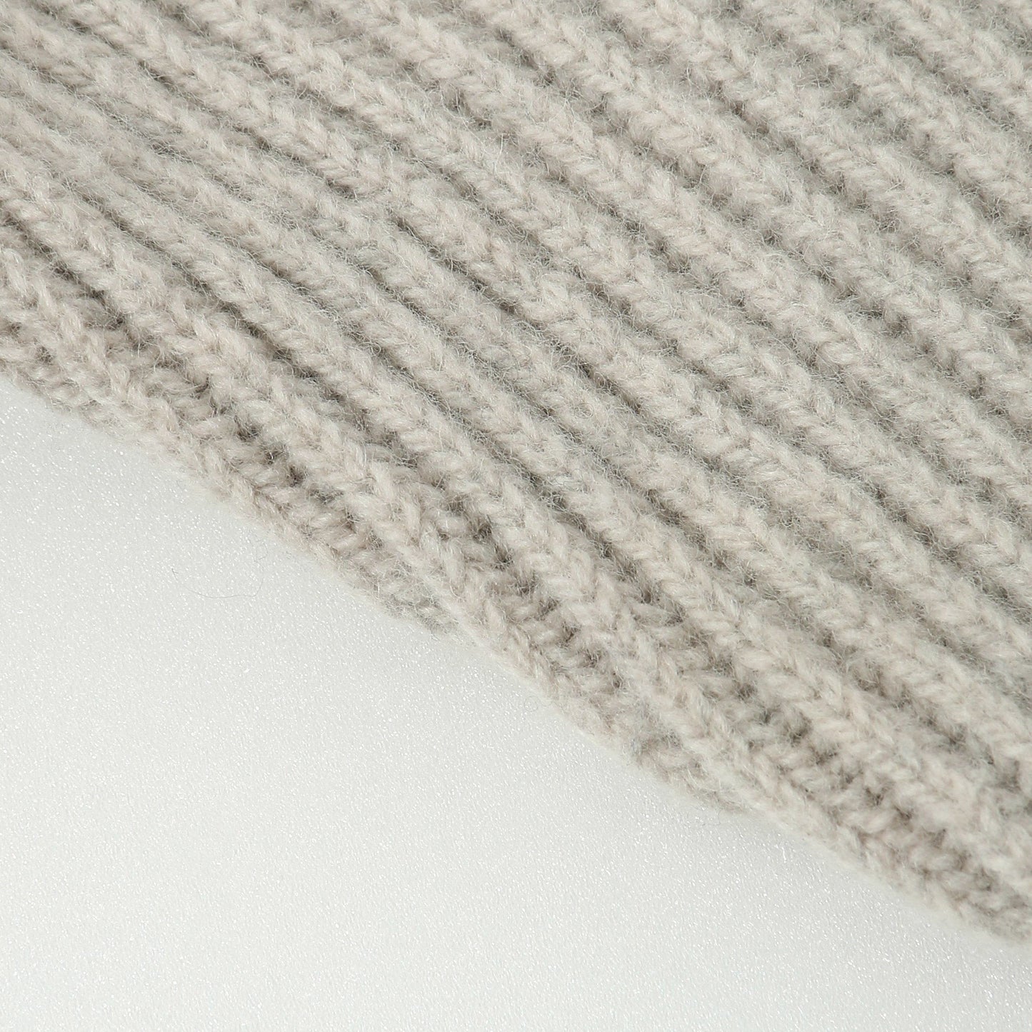 WOOL CAMEL RIB CARDIGAN KNIT