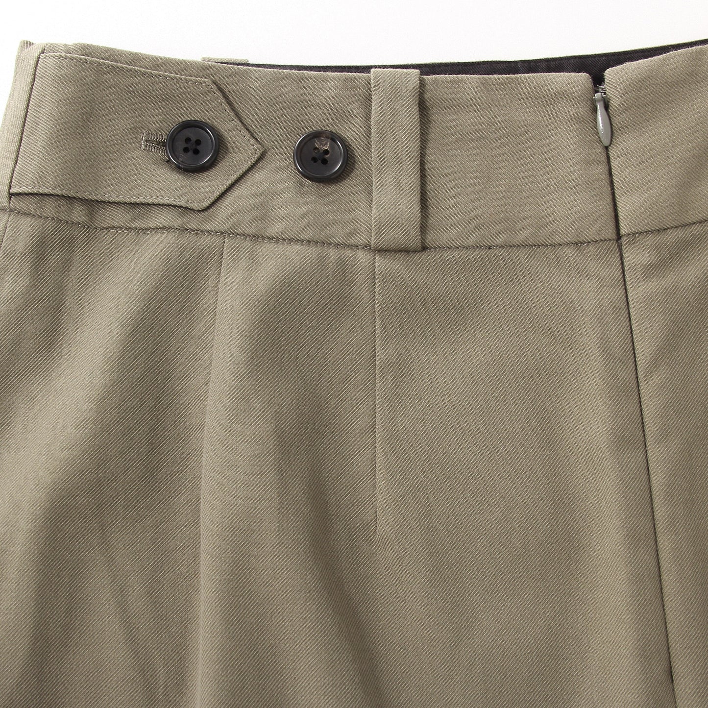 WOOL COTTON TWILL SKIRT