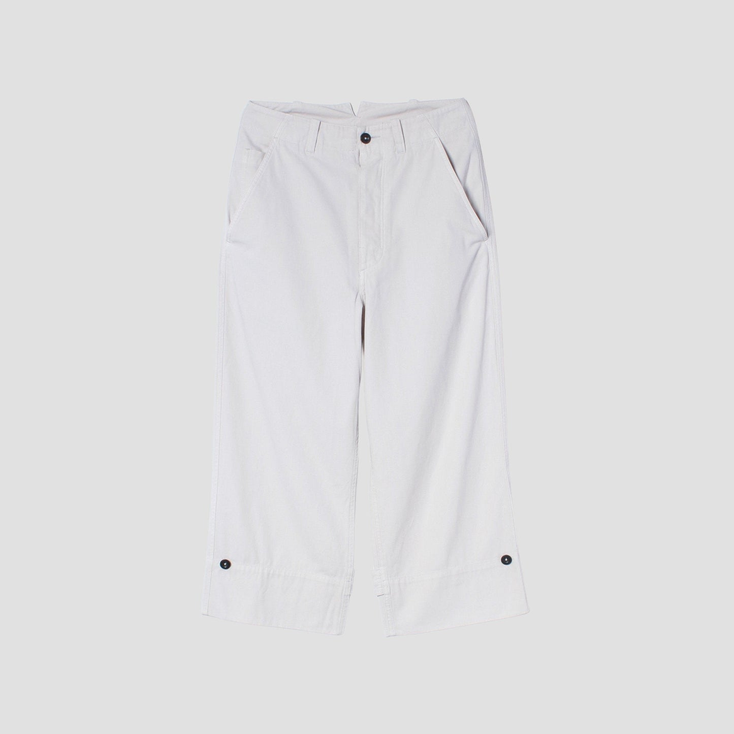 RAISED COTTON TWILL TROUSERS