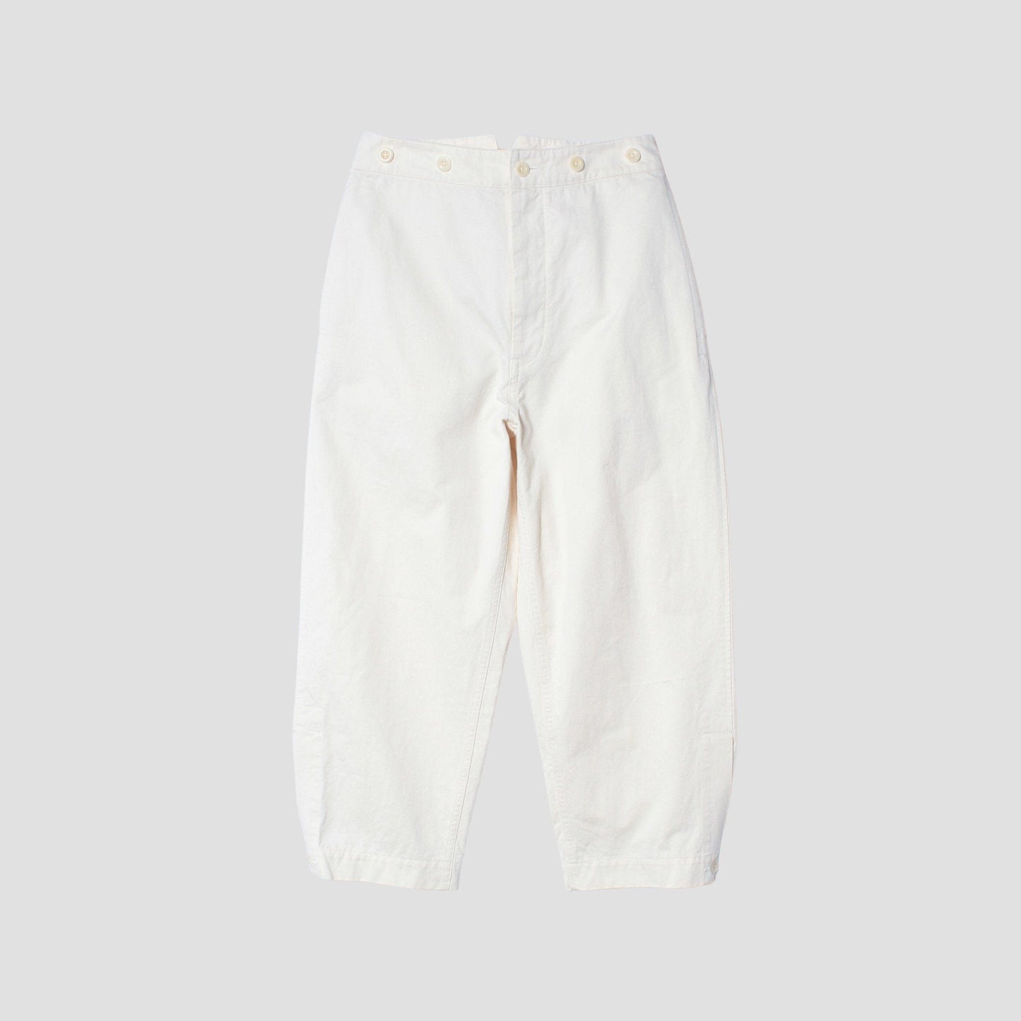 WASHED COMPACT COTTON TROUSERS