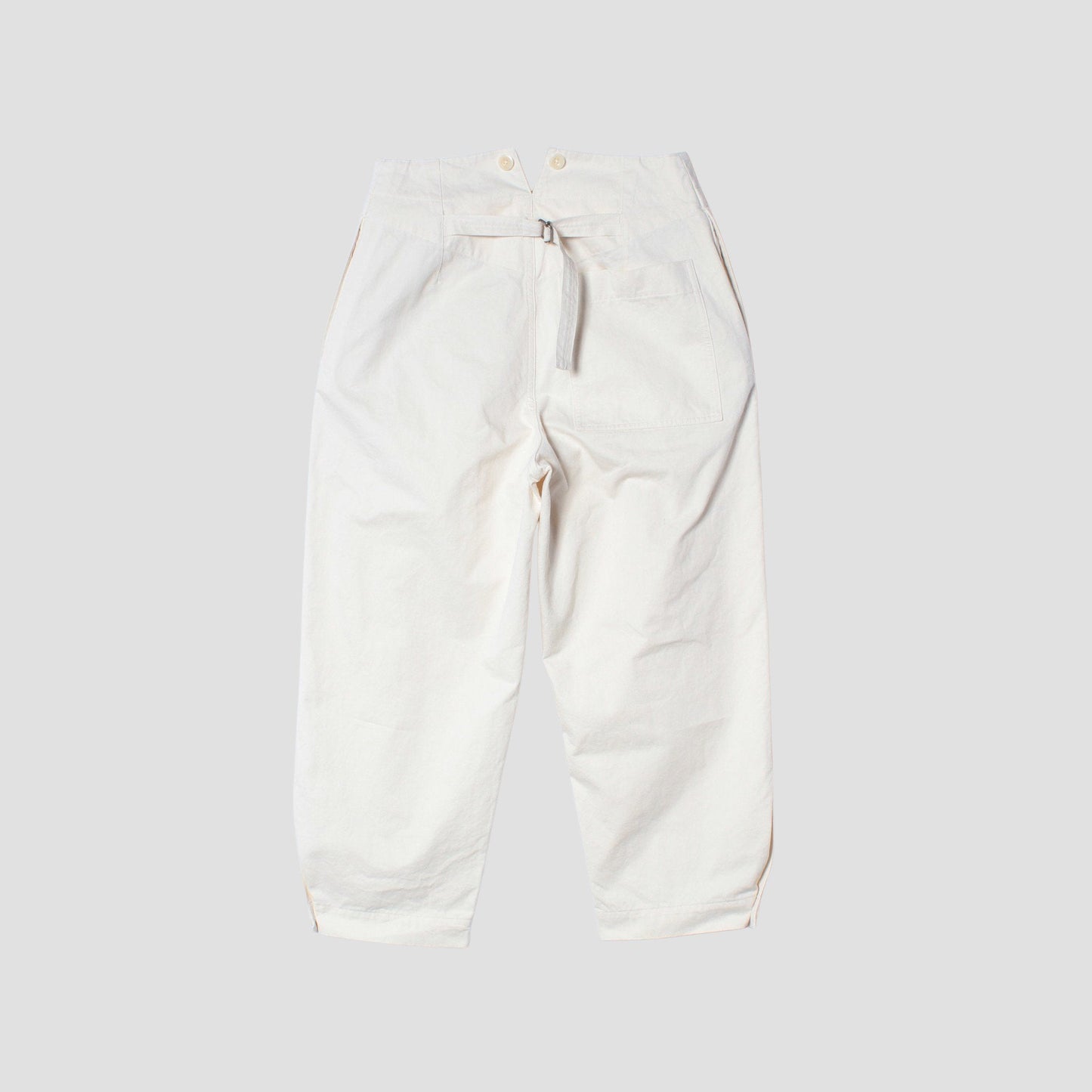 WASHED COMPACT COTTON TROUSERS