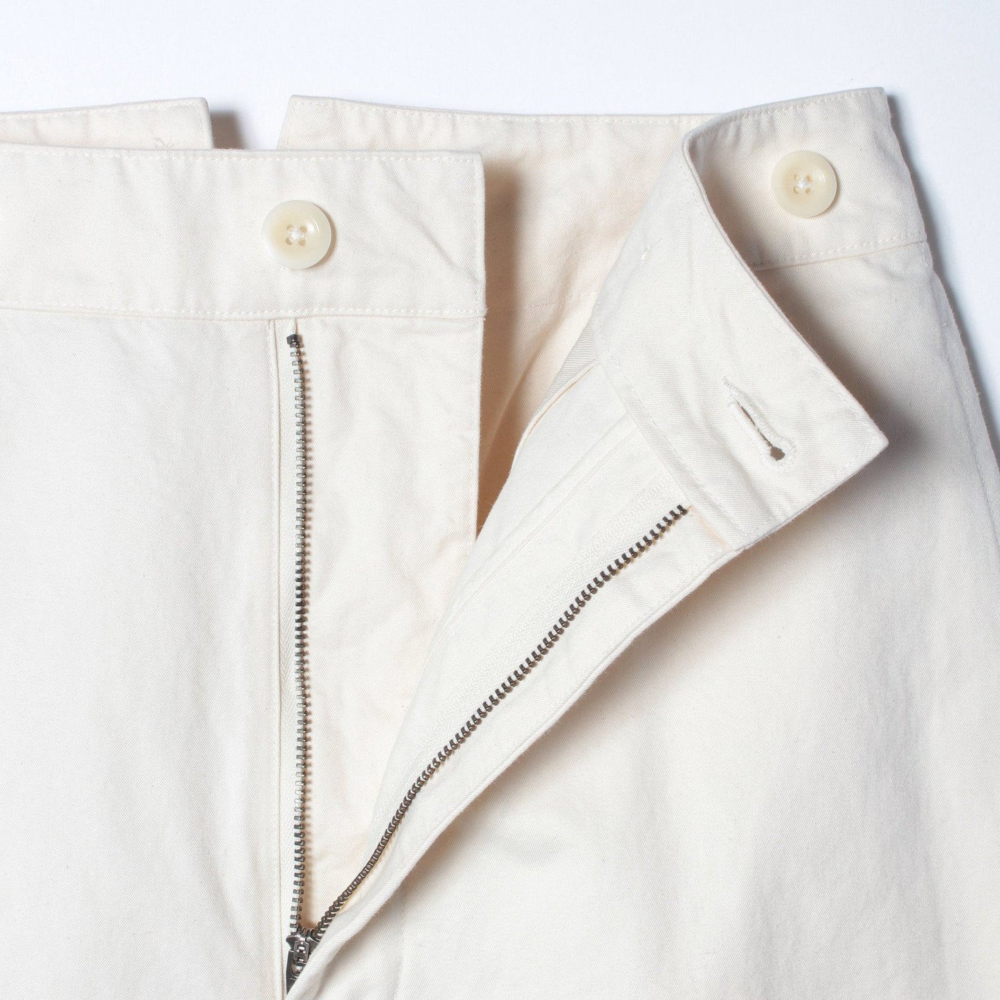 WASHED COMPACT COTTON TROUSERS