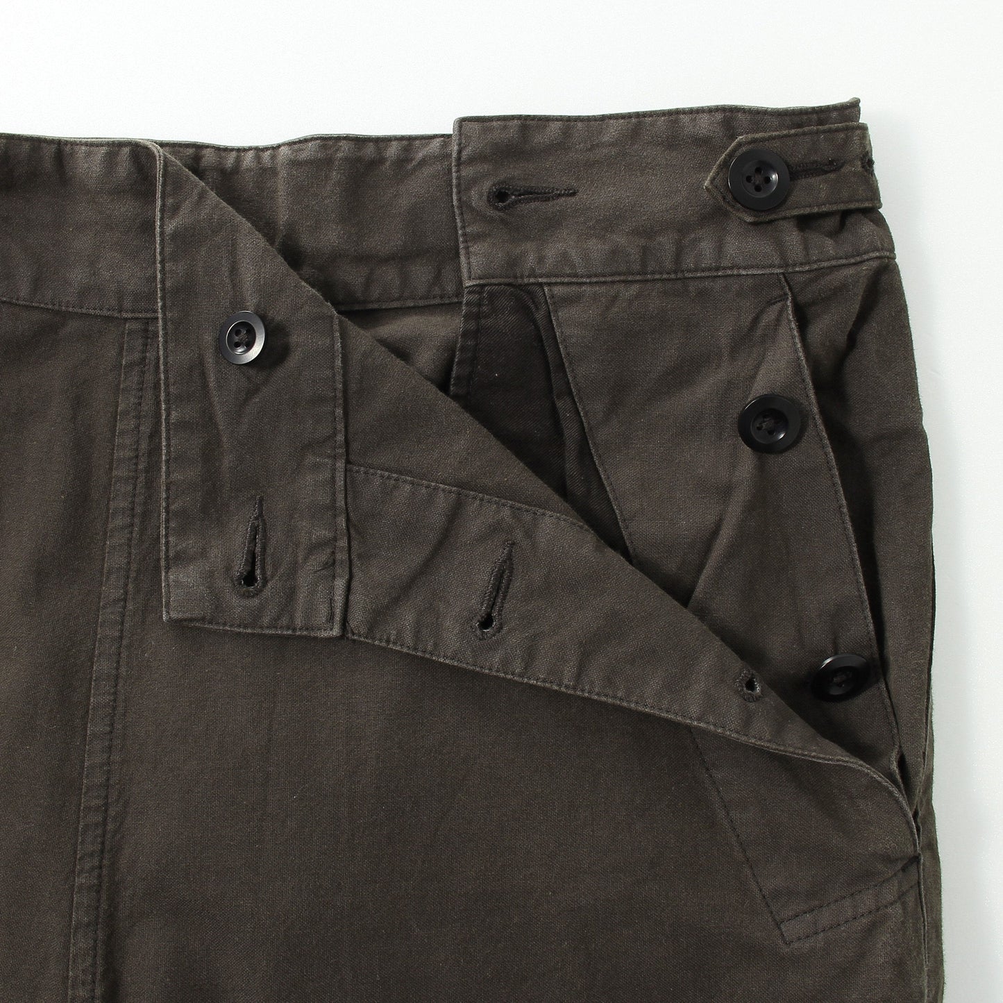 ROUGH COTTON CANVAS TROUSERS