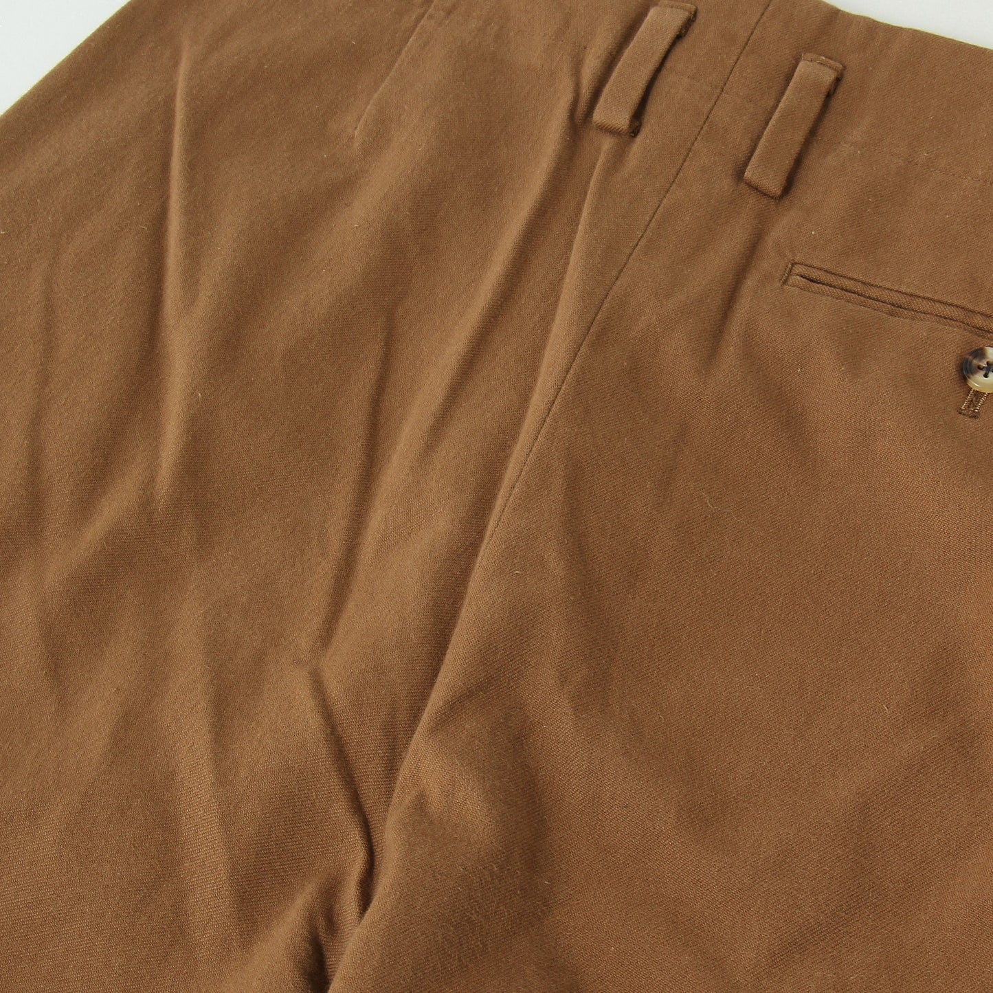 WASHED COTTON TWILL TROUSERS