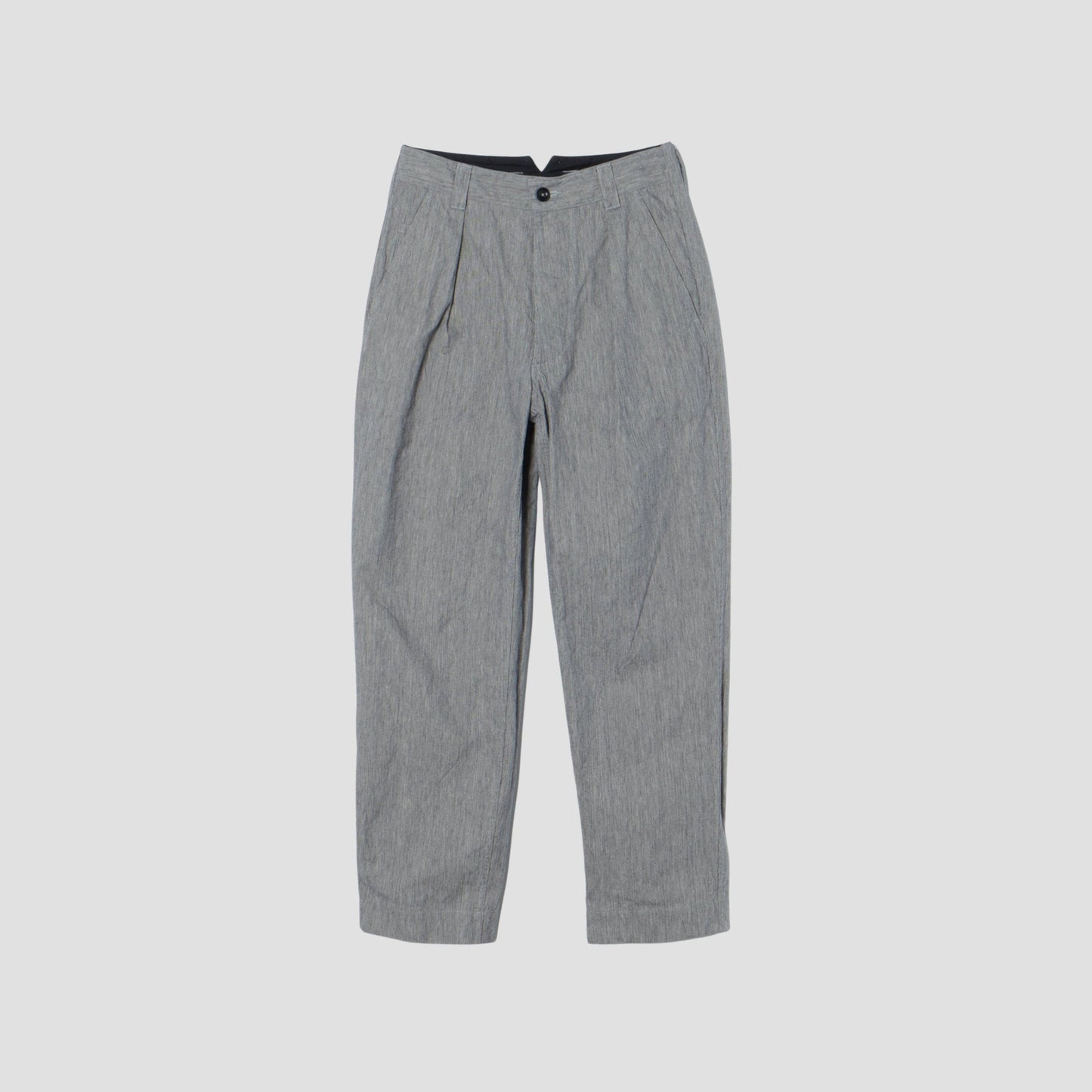IRREGULAR END ON END COTTON LINEN TROUSERS
