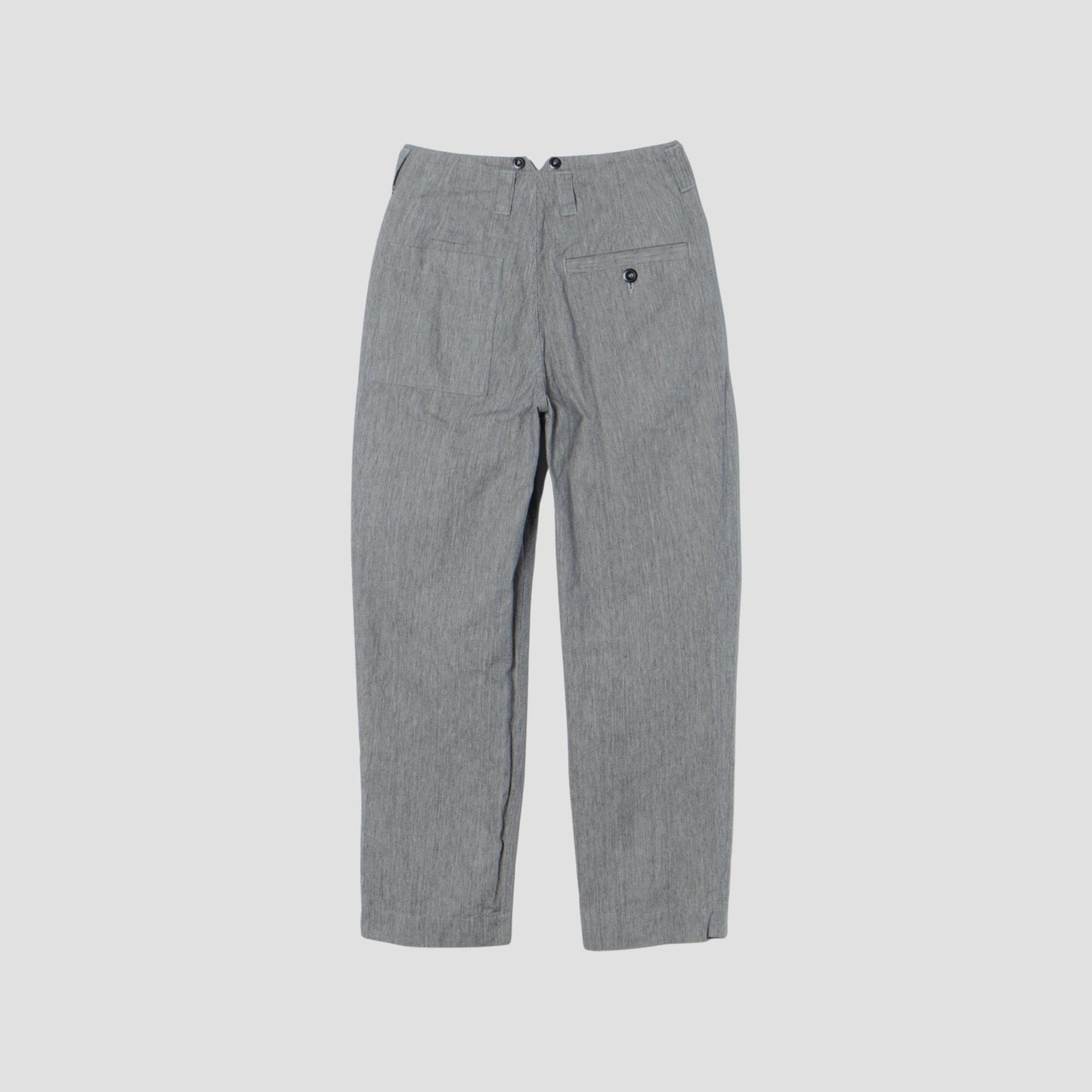 IRREGULAR END ON END COTTON LINEN TROUSERS