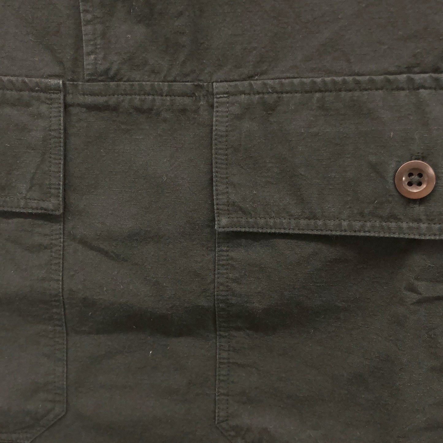 GARMENT DYE COTTON LINEN PLAIN WEAVE SHIRT
